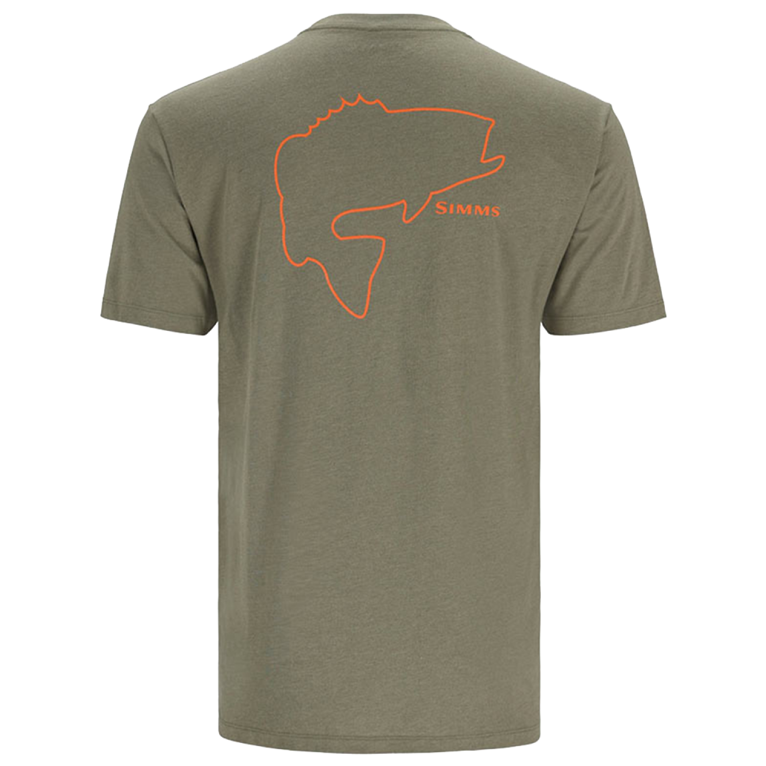 Футболка Simms Bass Outline T-Shirt M Military Heather