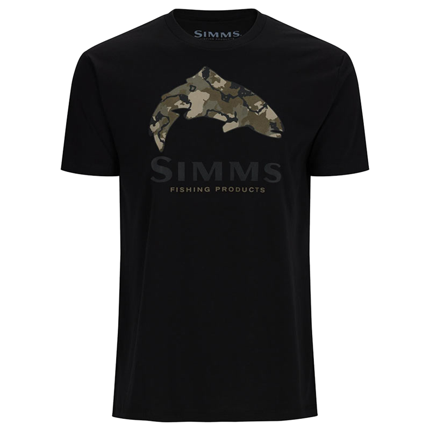 Футболка Simms Trout Regiment Camo Fill T-Shirt 2XL Black