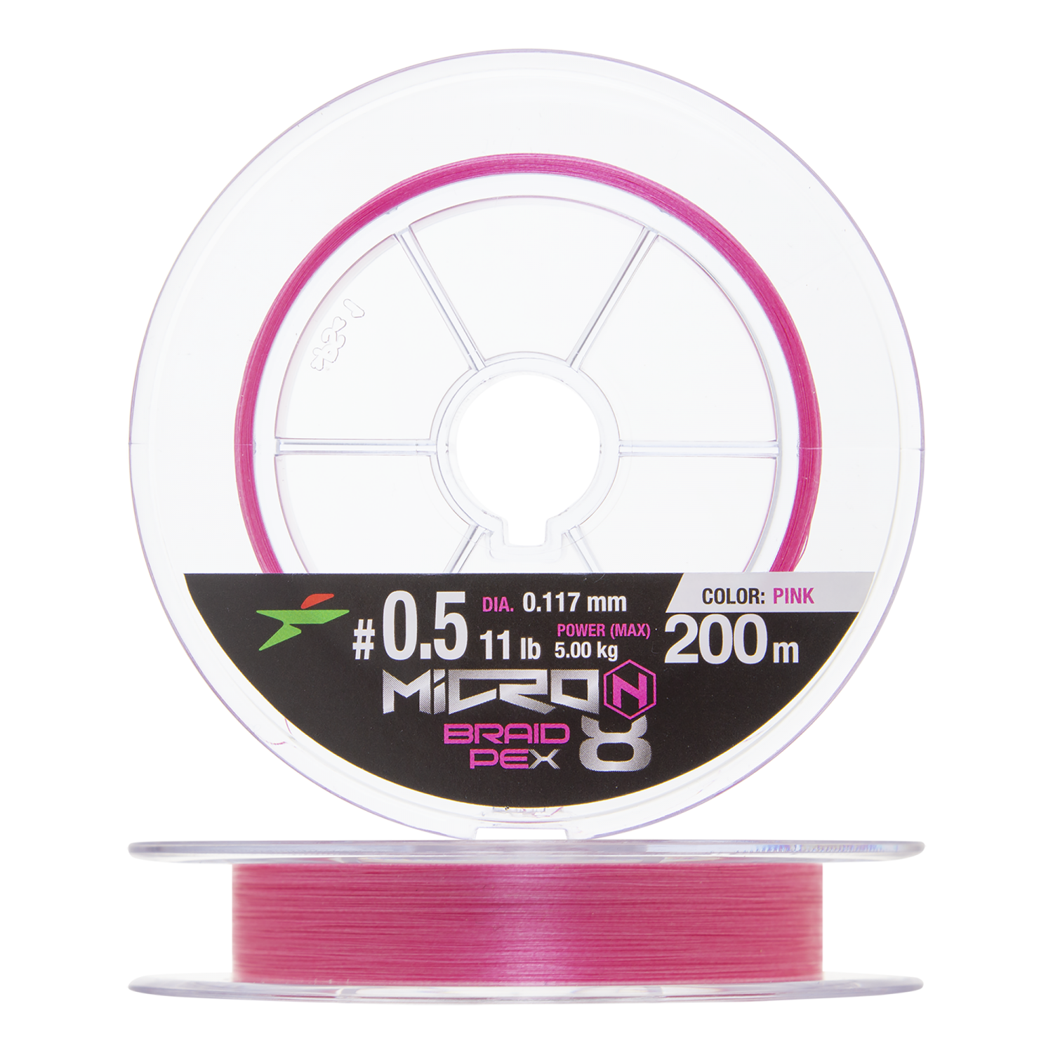 Шнур плетеный Intech Micron PE X8 #0,5 0,117мм 200м (pink)