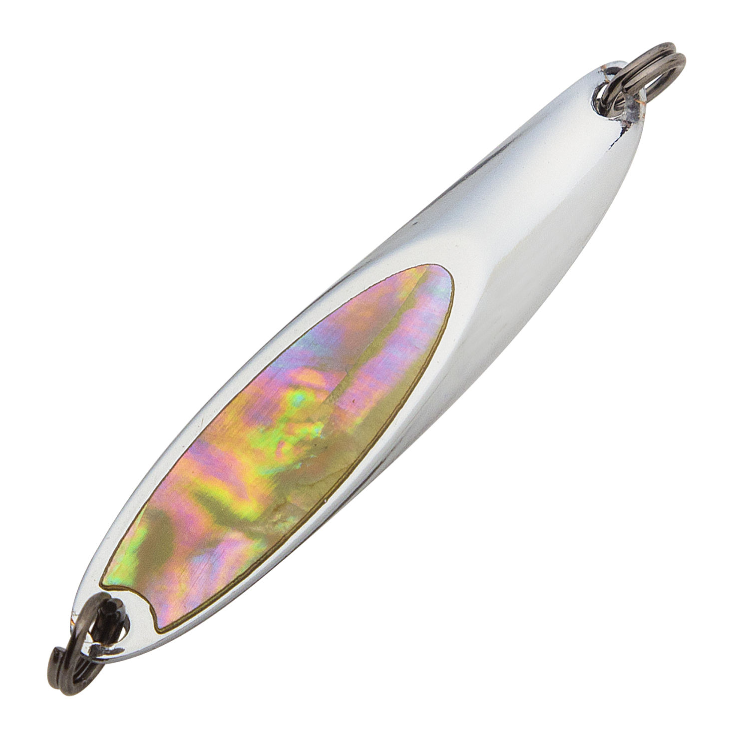 Блесна колеблющаяся Boggy Urizun Spoon Abalone 20гр #Glow/Silver