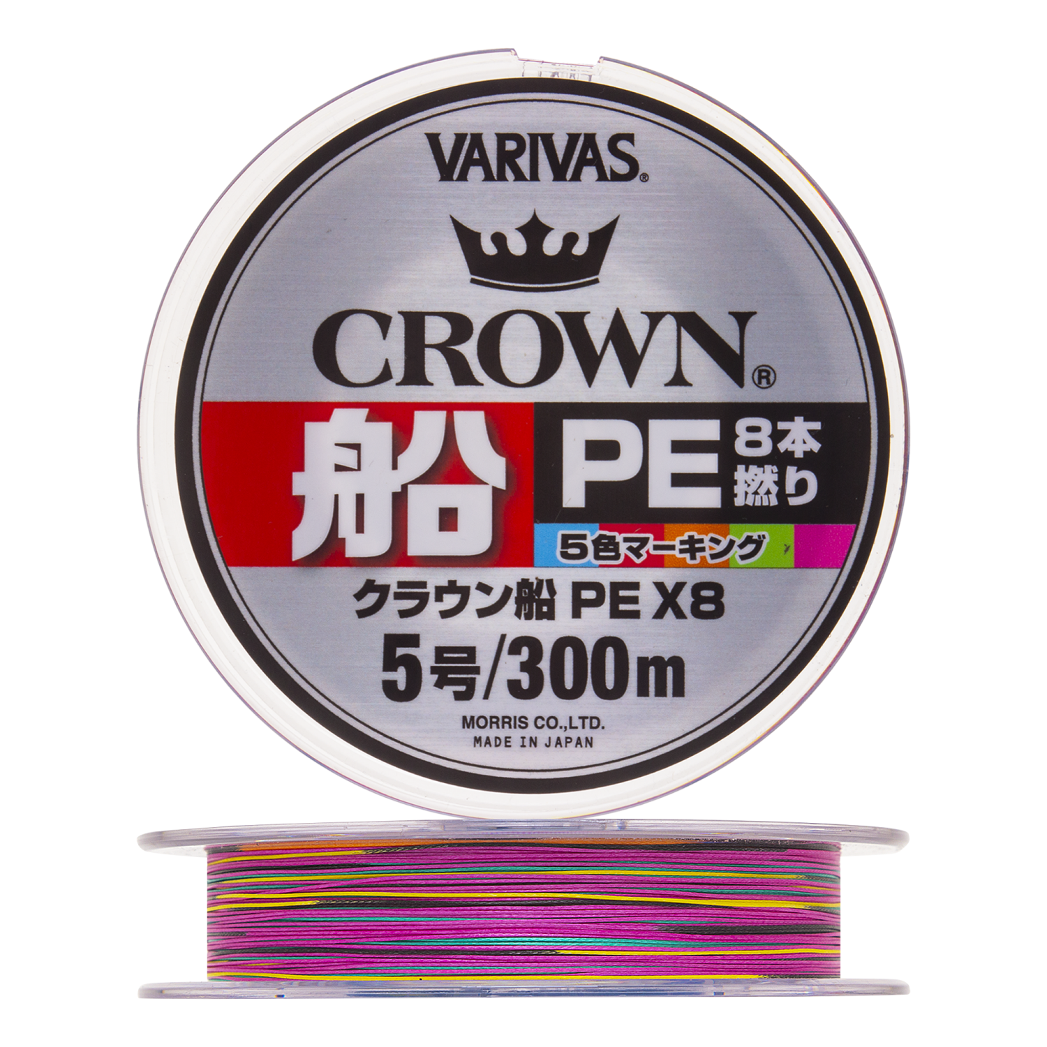 Шнур плетеный Varivas Crown Fune PE X8 #5,0 0,370мм 300м (5color)