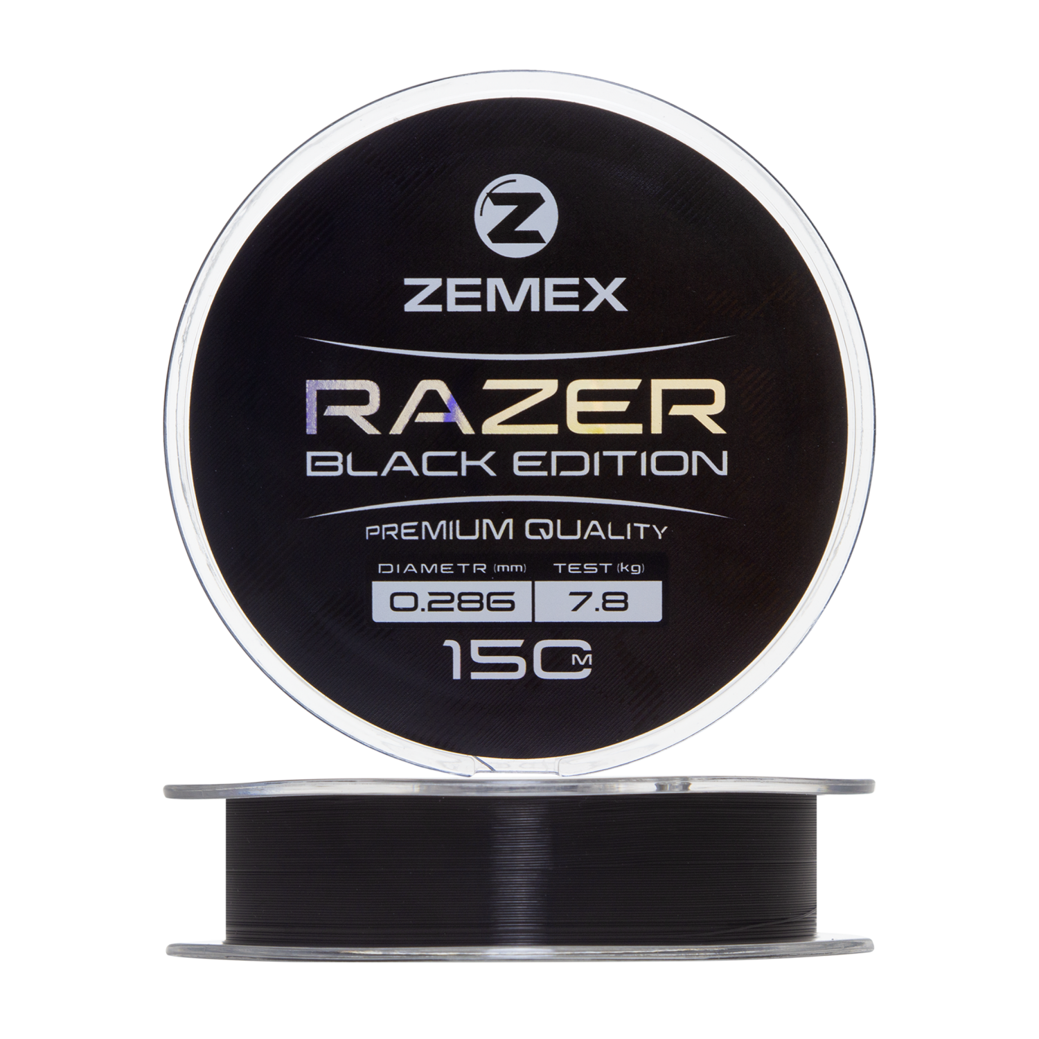 Леска монофильная Zemex Razer Black Edition 0,286мм 150м (black)