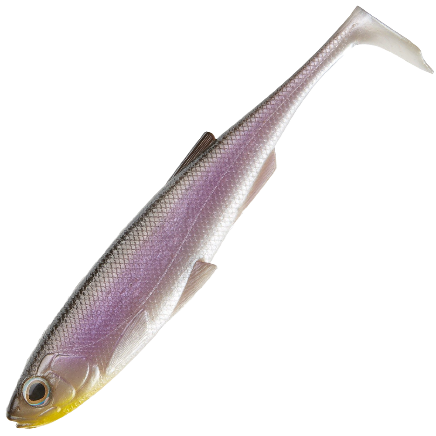 Приманка силиконовая огруженная Daiwa Duckfin Live Shad 20см #Purple Ghost