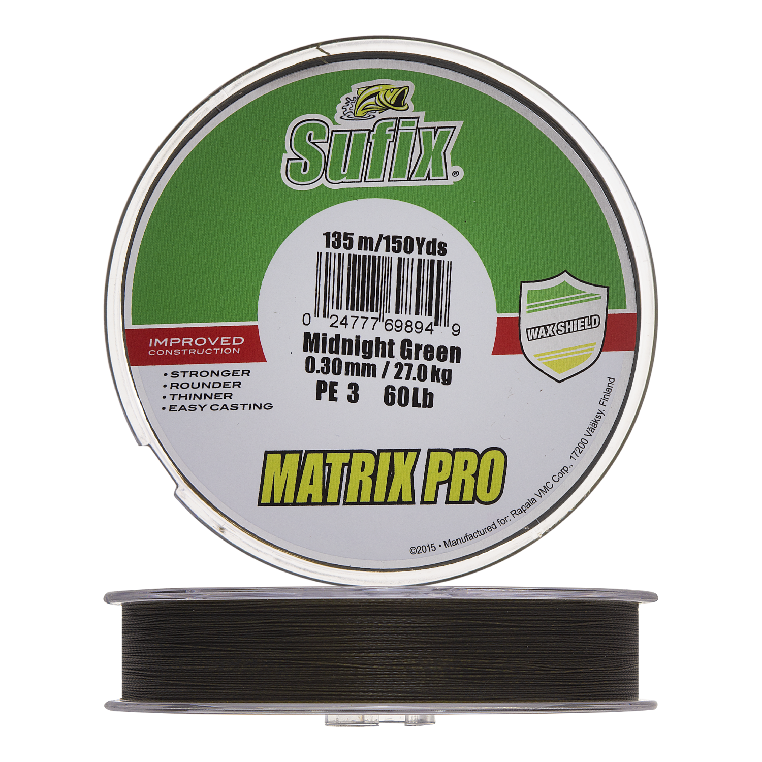 Шнур плетеный Sufix Matrix Pro New 0,30мм 135м (midnight green)