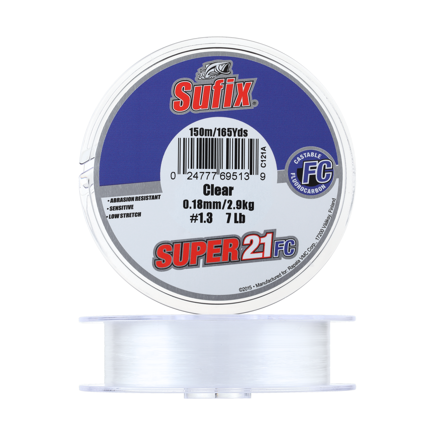 Флюорокарбон Sufix Super 21 Fluorocarbon #1,3 0,18мм 150м (clear)