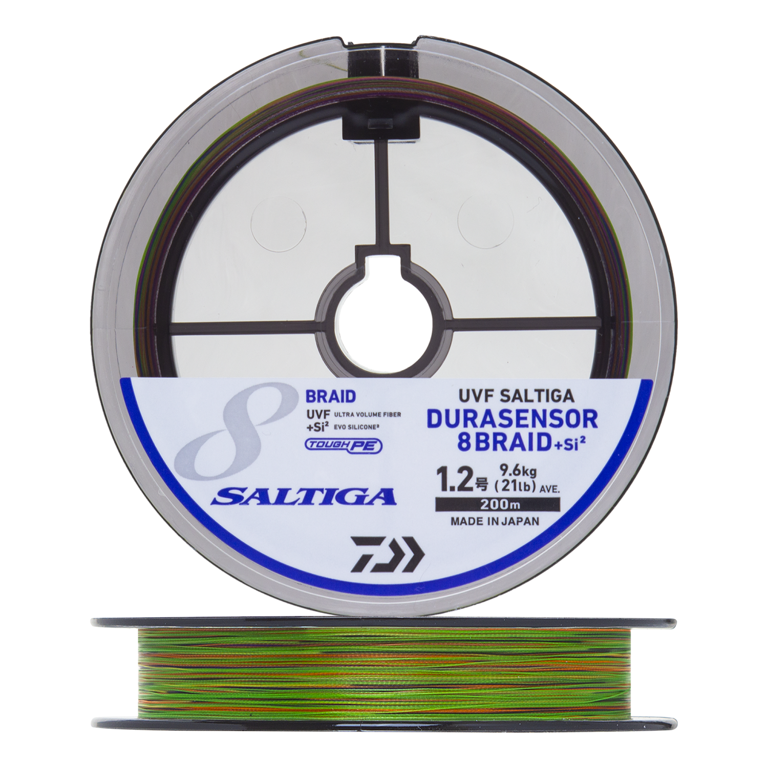 Шнур плетеный Daiwa UVF PE Saltiga DuraSensor X8 +Si2 #1,2 0,185мм 200м (multicolor)