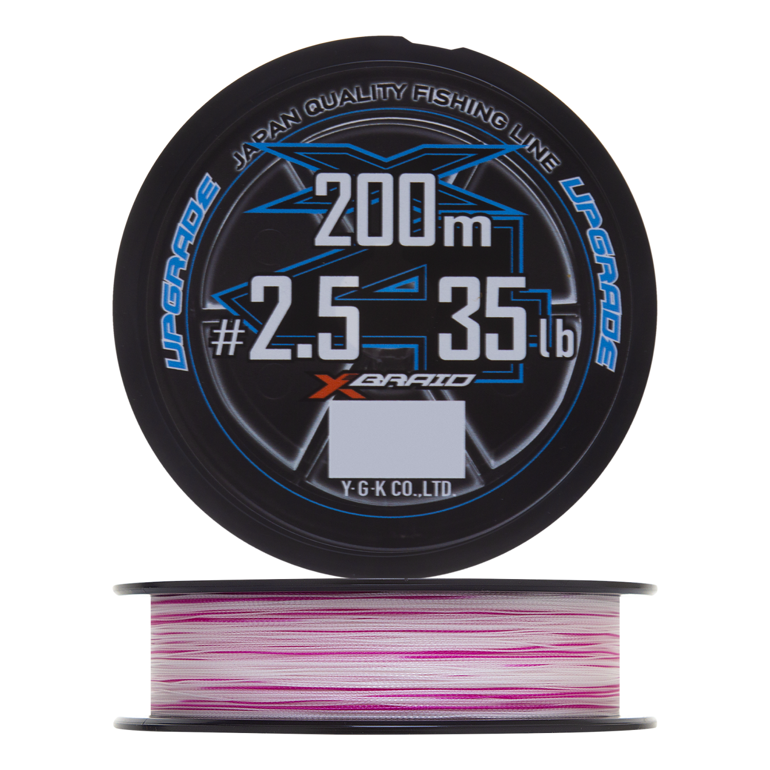 Шнур плетеный YGK X-Braid Upgrade PE X4 #2,5 0,261мм 200м (pink/white) - 2 рис.