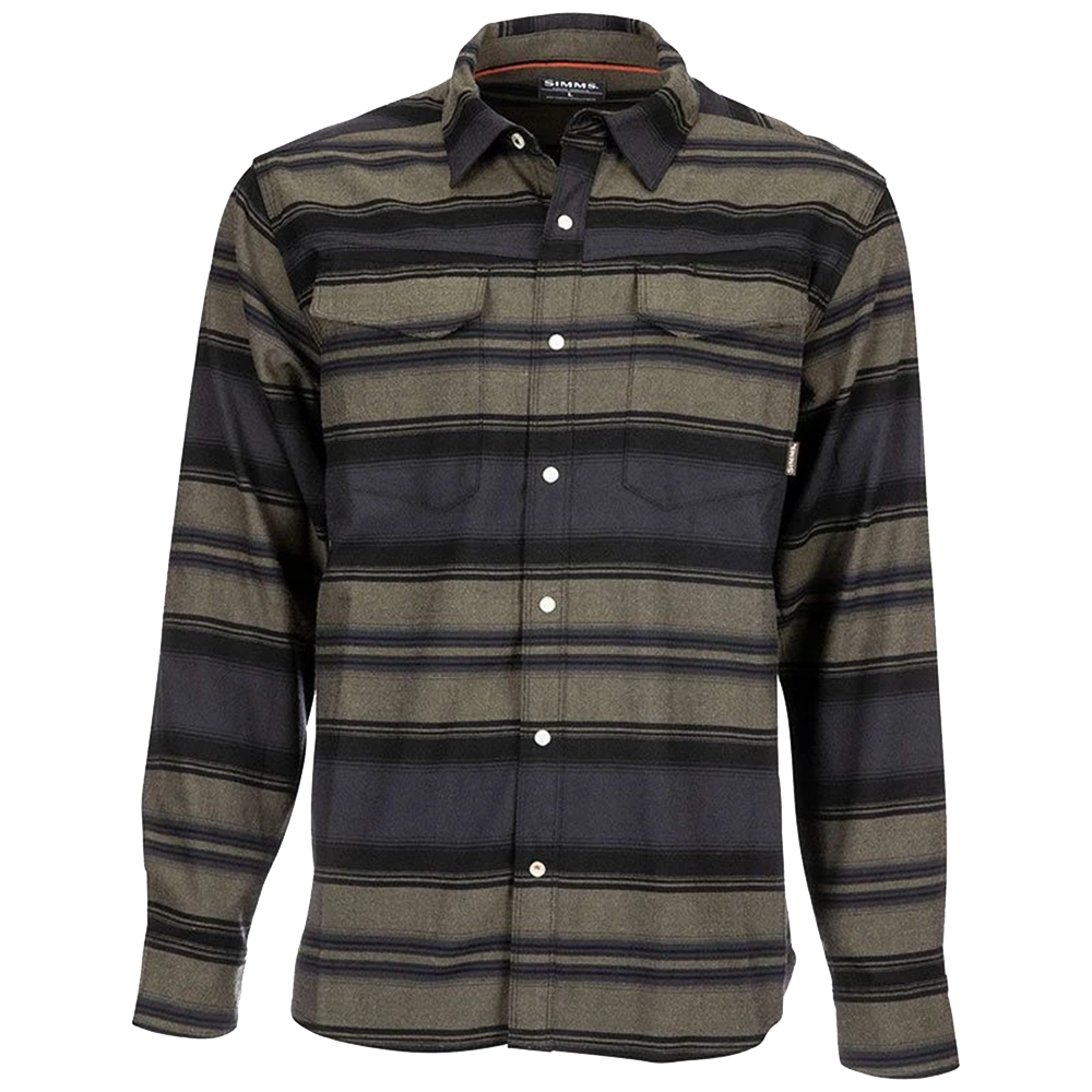 Рубашка Simms Gallatin Flannel LS Shirt XL Carbon Stripe