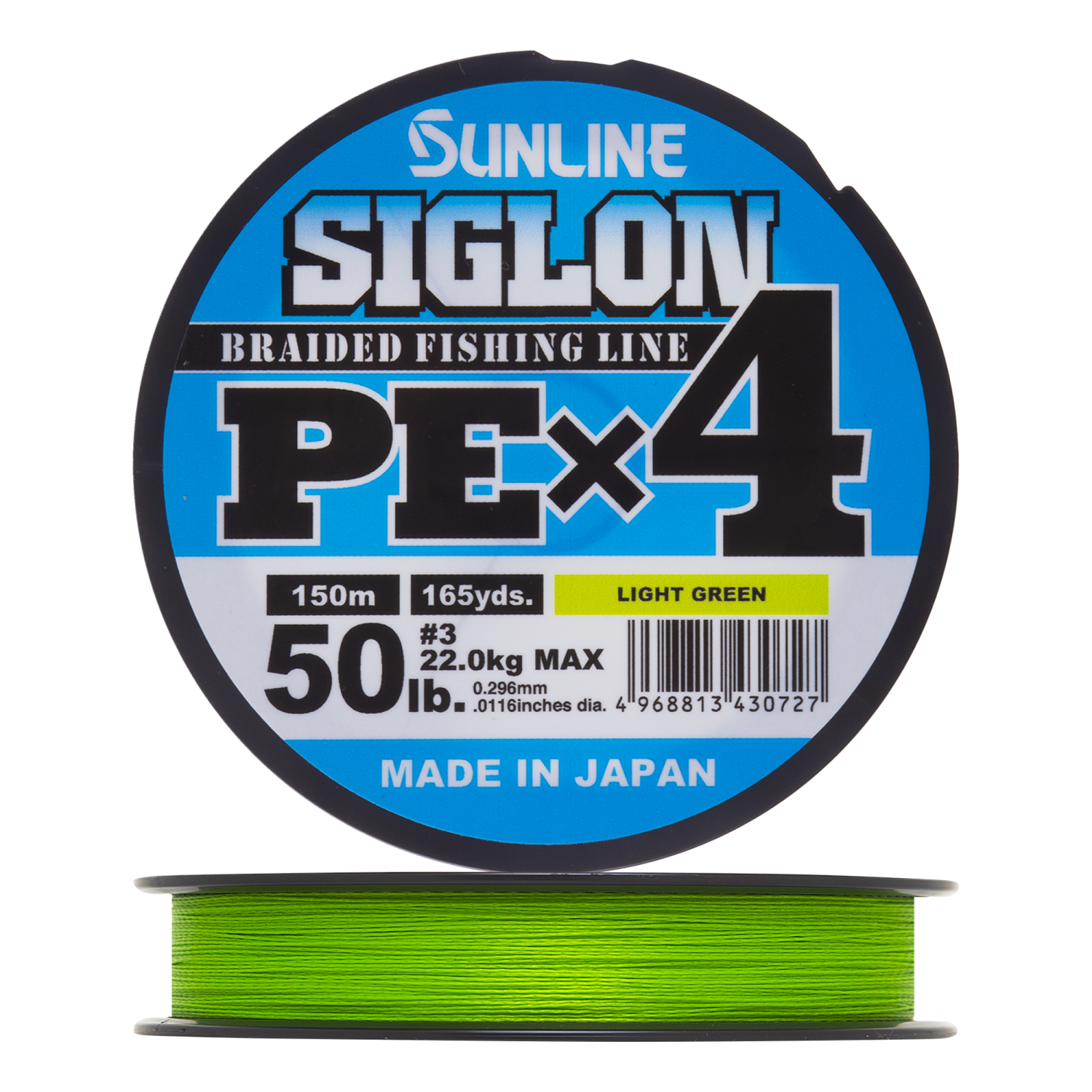 Шнур плетеный Sunline Siglon PE X4 #3,0 0,296мм 150м (light green)