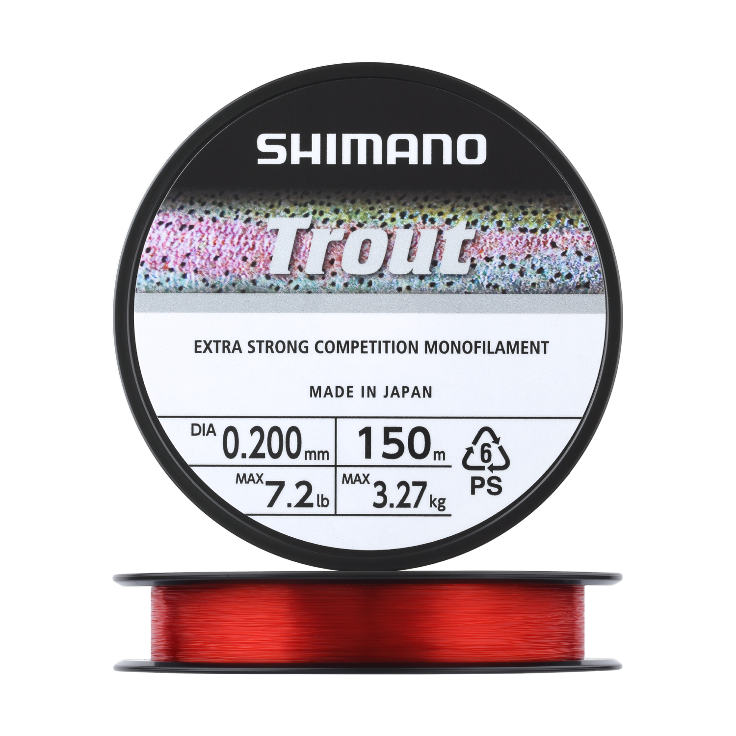 Леска монофильная Shimano Trout Competition Mono 0,20мм 150м (red)