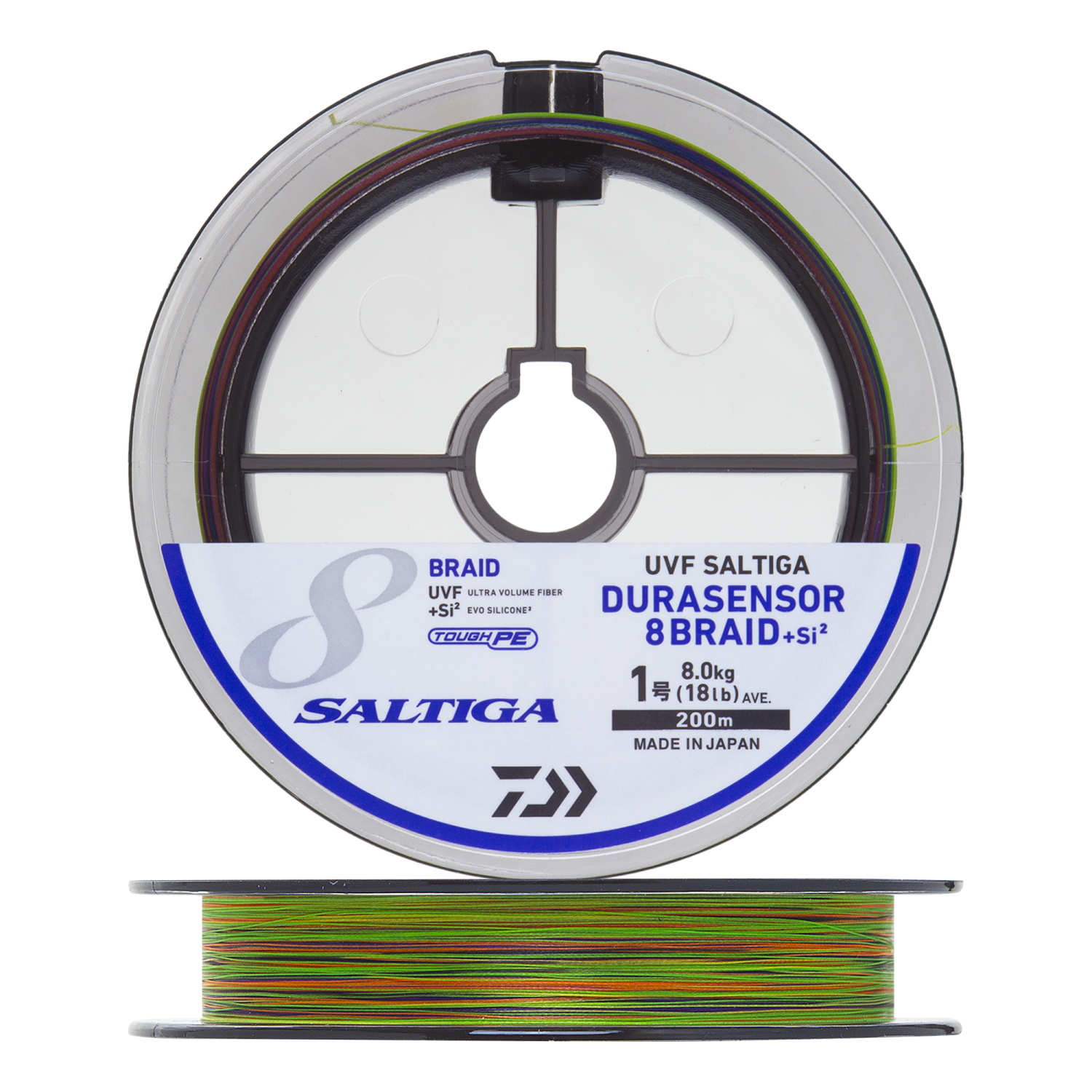 Шнур плетеный Daiwa UVF PE Saltiga DuraSensor X8 +Si2 #1,0 0,165мм 200м (multicolor)