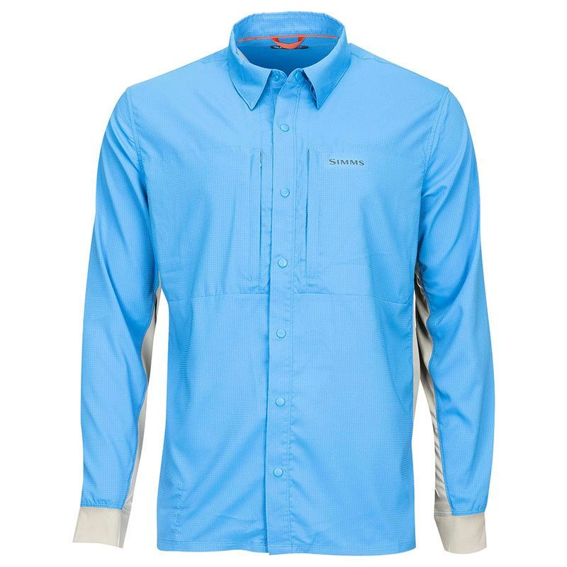 Рубашка Simms Intruder BiComp Shirt '20 L Pacific рубашка simms bugstopper intruder bicomp ls shirt 21 3xl tan