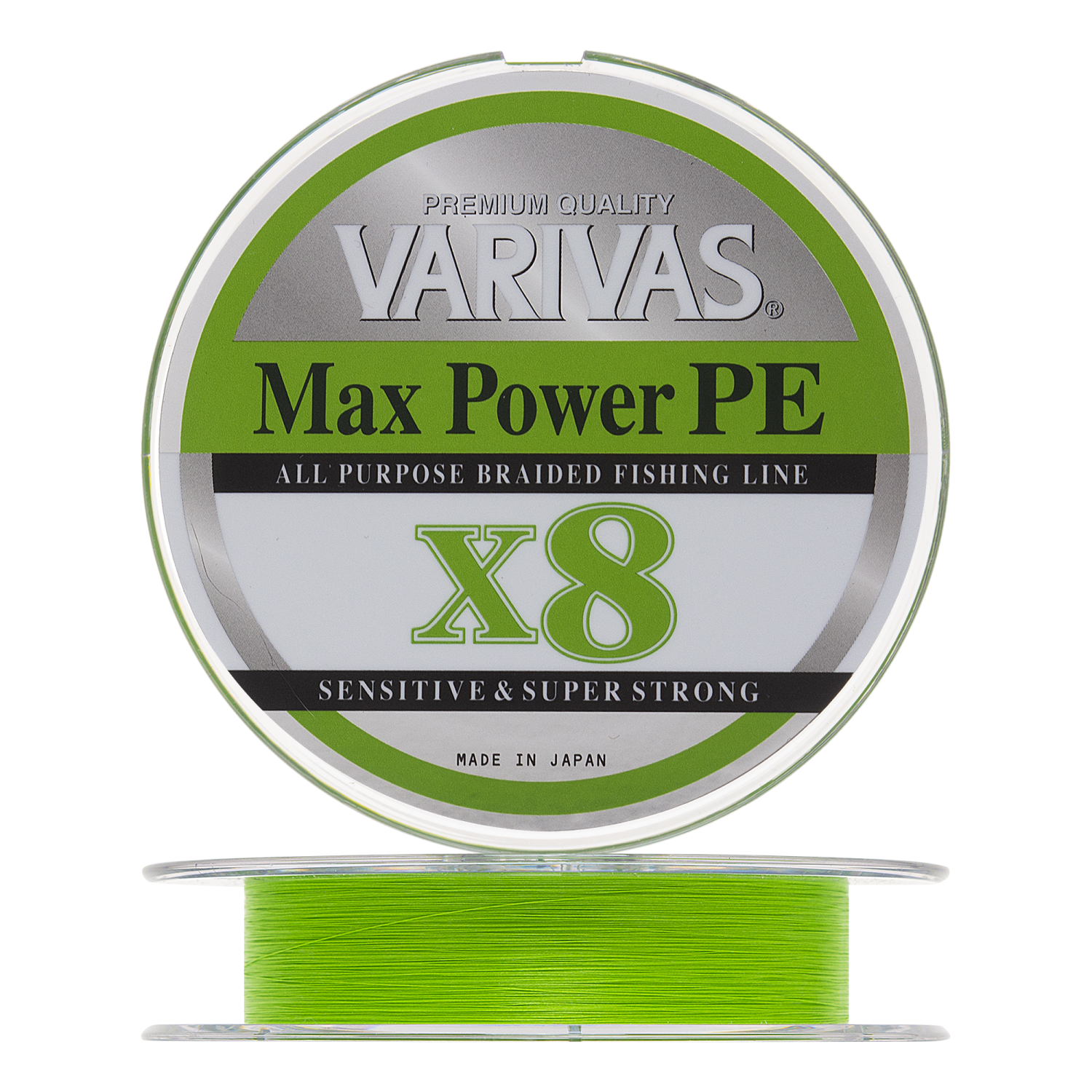 Шнур плетеный Varivas Max Power PE X8 #0,6 0,128мм 150м (lime green)