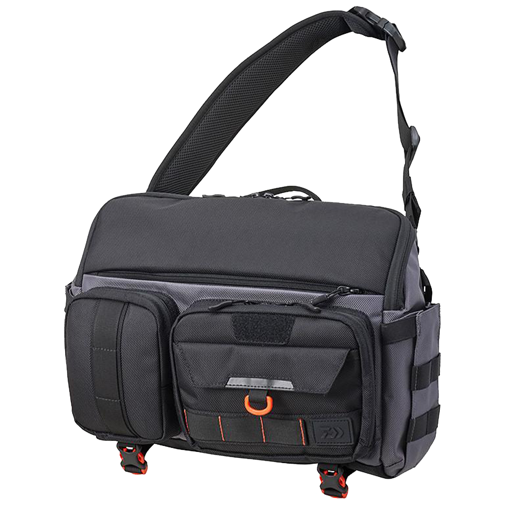 сумка daiwa hg shoulder bag c black Сумка Daiwa HG Messenger Bag (C) Grey/Orange