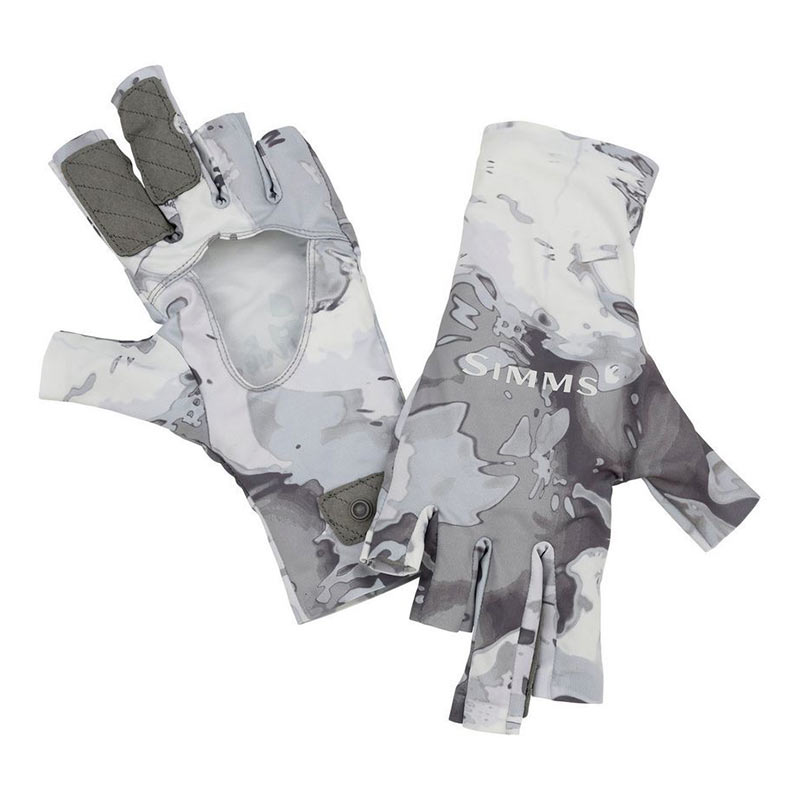 Перчатки Simms SolarFlex SunGlove L Cloud Camo Grey