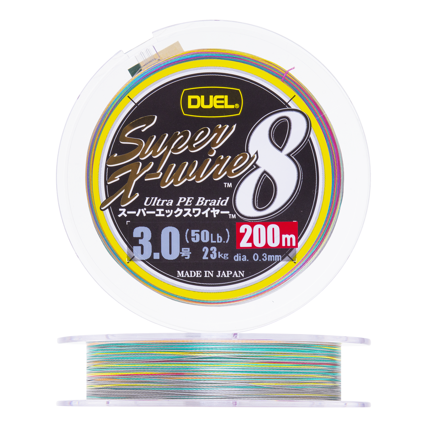 Шнур плетеный Duel PE Super X-Wire 8 #3,0 0,30мм 200м (5color-yellow marking)