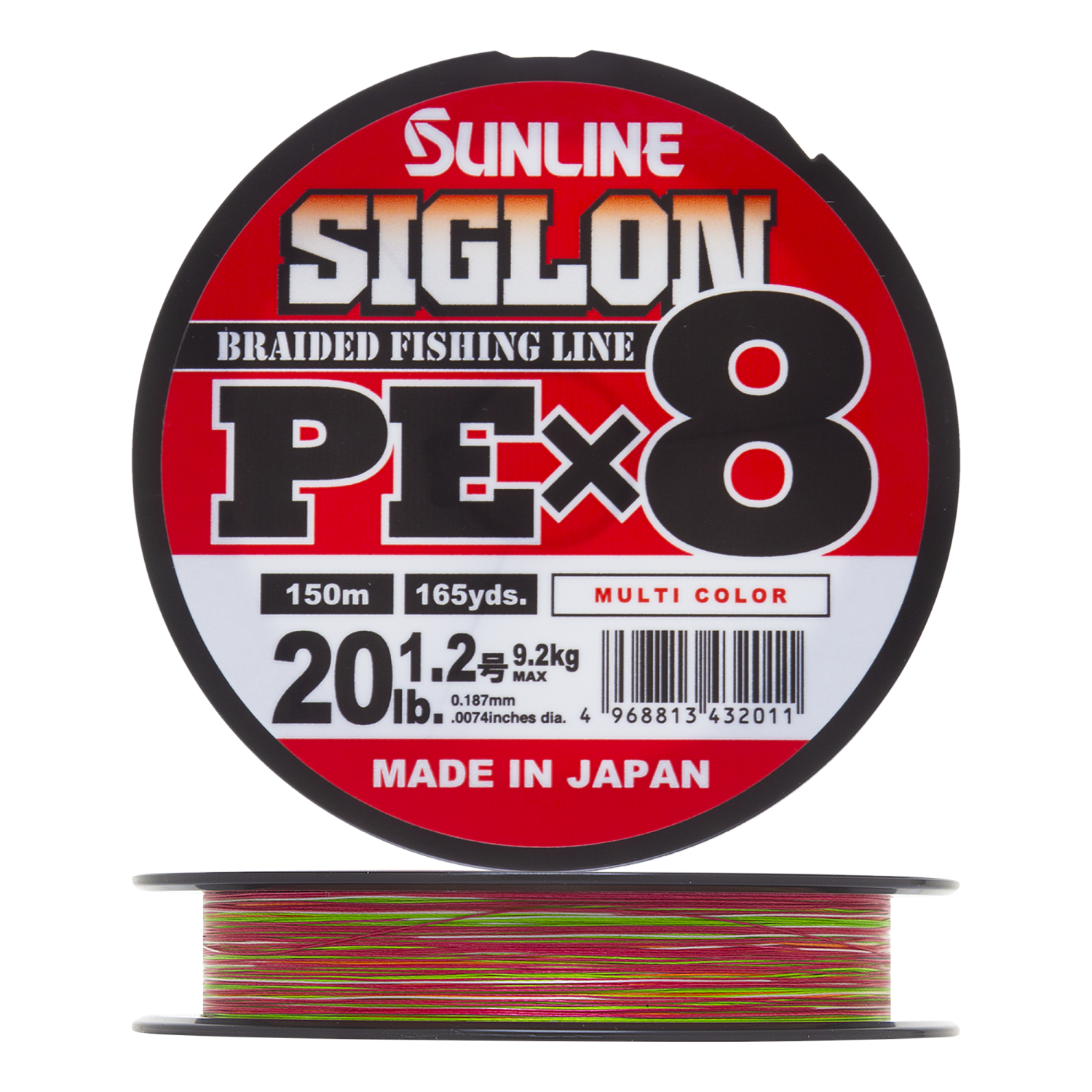 Шнур плетеный Sunline Siglon PE X8 #1,2 0,187мм 150м (multicolor)