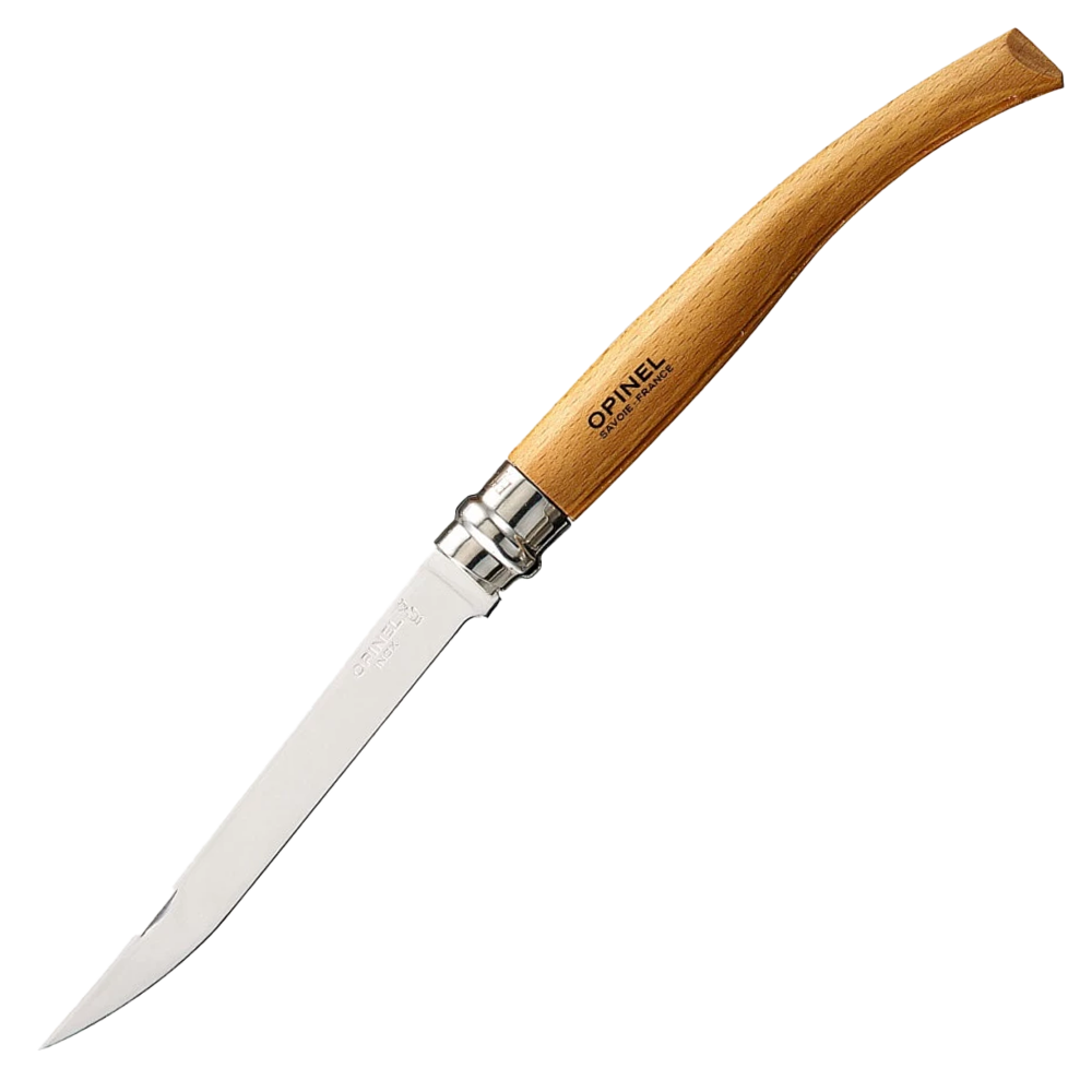 нож филейный opinel 12 нержавеющая сталь рукоять из дерева бука Нож филейный Opinel №12 Effile Slim бук