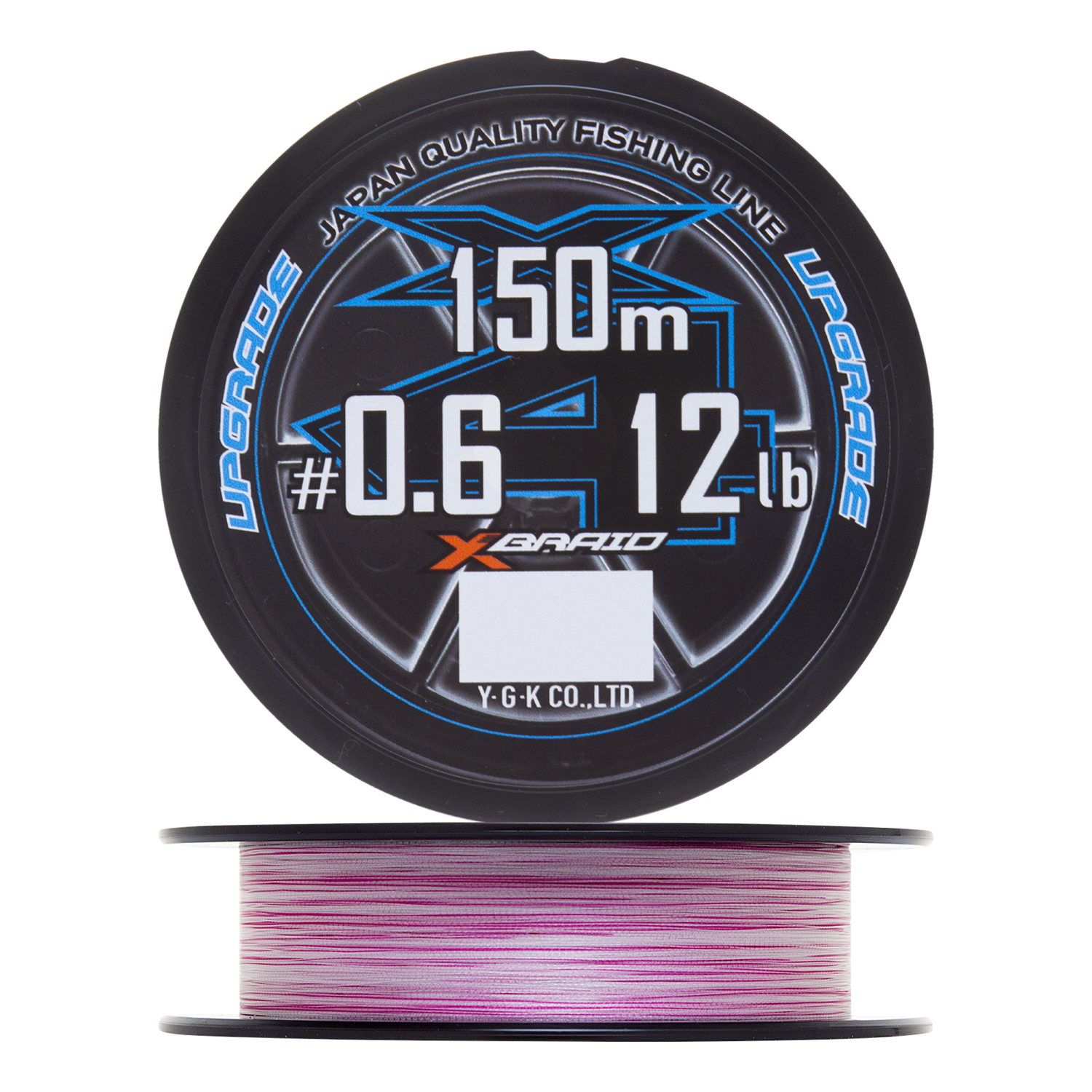 Шнур плетеный YGK X-Braid Upgrade PE X4 #1,2 0,185мм 150м (pink/white) - 2 рис.