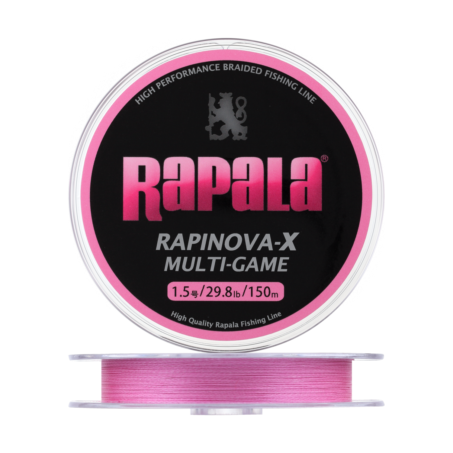 Шнур плетеный Rapala Rapinova-X Multi Game #1,5 0,20мм 150м (pink)