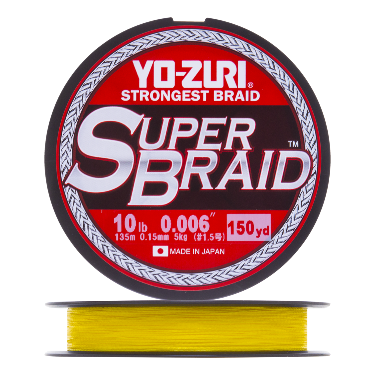 Шнур плетеный Yo-Zuri PE Superbraid 10Lb 0,15мм 135м (yellow)