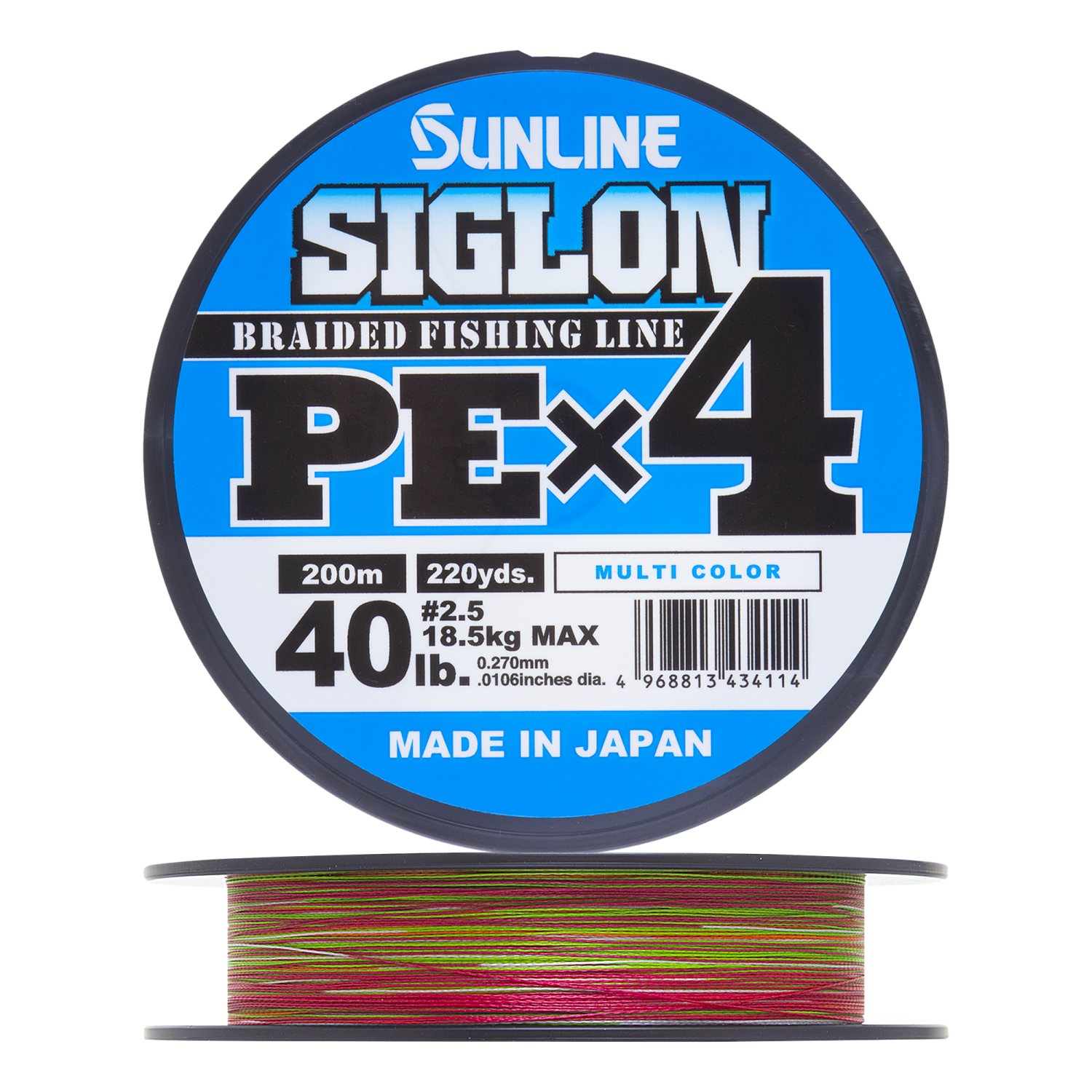 Шнур плетеный Sunline Siglon PE X4 #2,5 0,270мм 200м (multicolor)