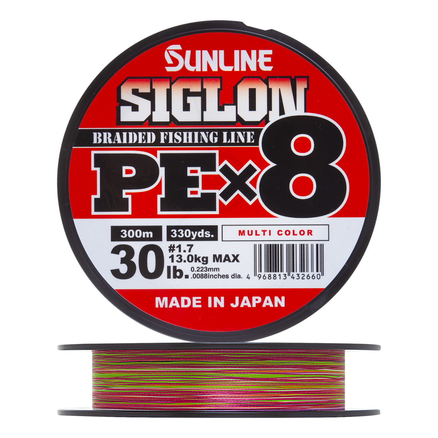 Шнур плетеный Sunline Siglon PE X8 #1,7 0,223мм 300м (multicolor)