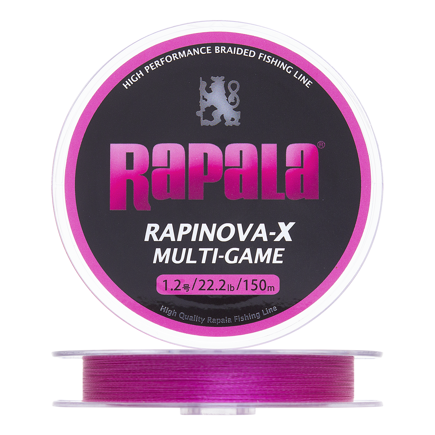 Шнур плетеный Rapala Rapinova-X Multi Game #1,2 0,18мм 150м (pink)