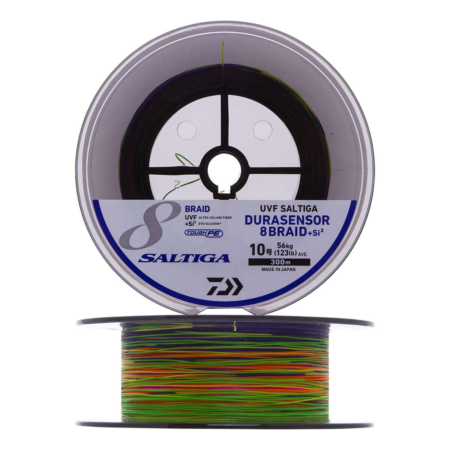 Шнур плетеный Daiwa UVF PE Saltiga DuraSensor X8 +Si2 #10,0 0,520мм 300м (multicolor)