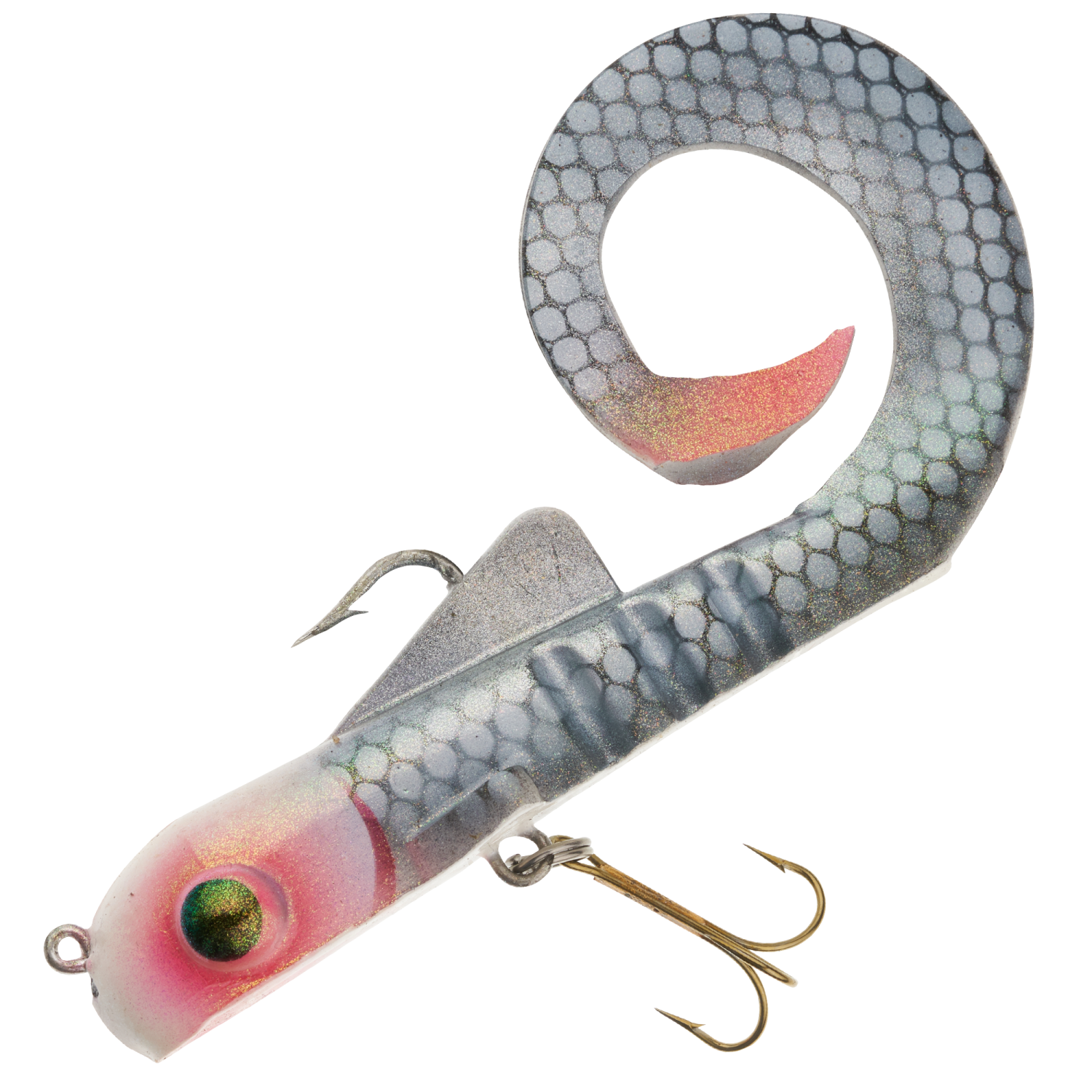 Приманка силиконовая Musky Innovations Custom Spring Bull Dawgs Ultra Flash #Bleeding Albino Carp 2022 - 2 рис.