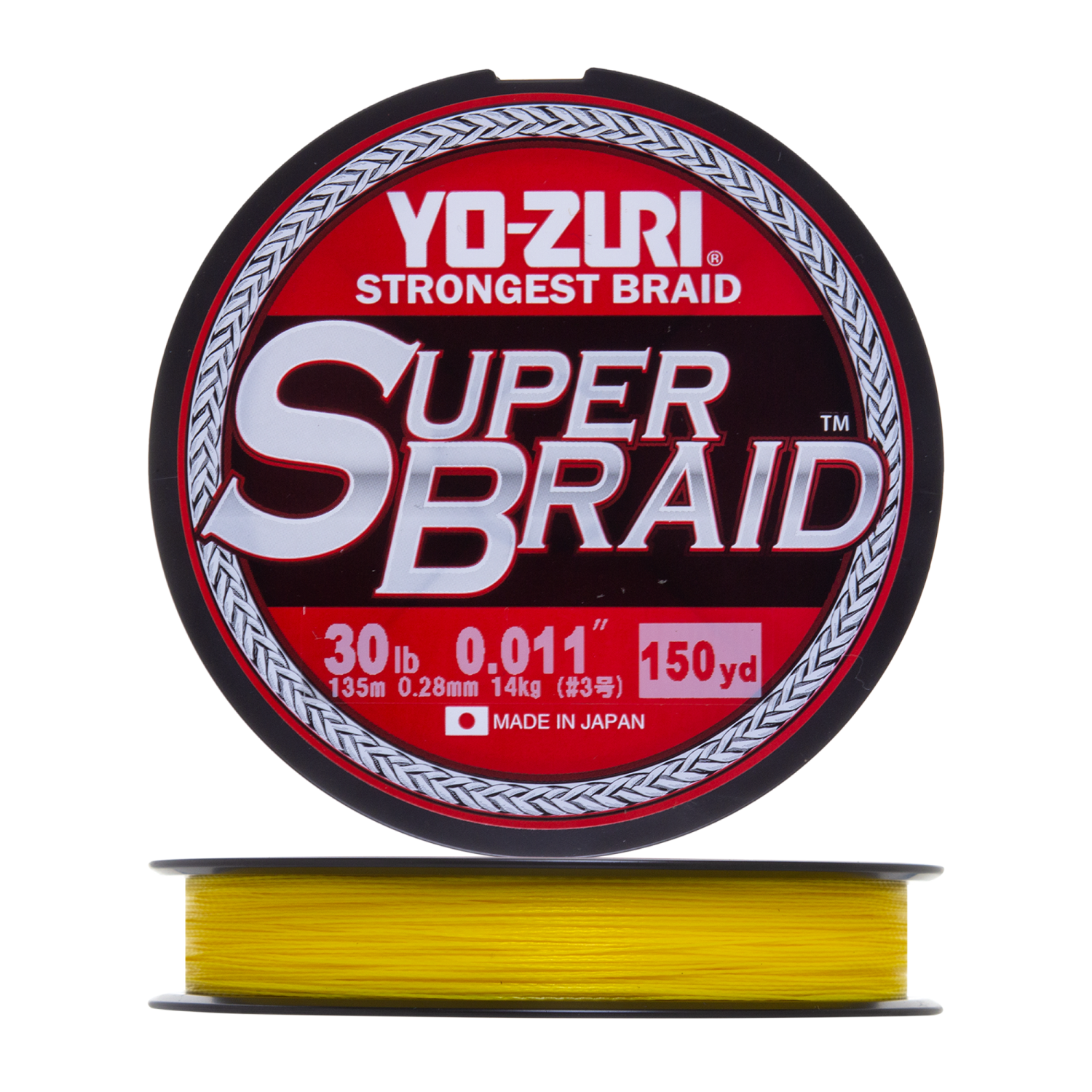 Шнур плетеный Yo-Zuri PE Superbraid 30Lb 0,28мм 135м (yellow)
