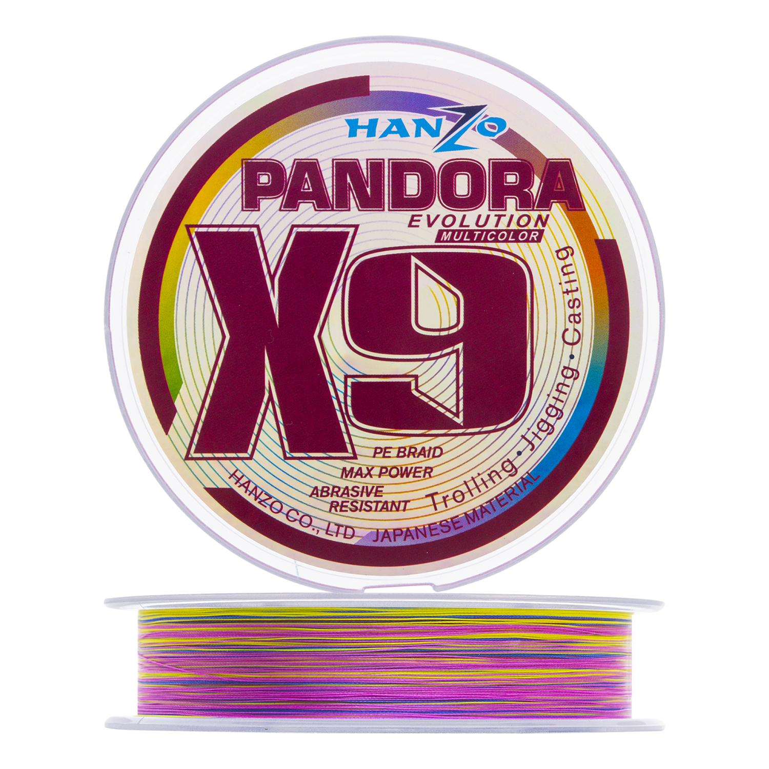 Шнур плетеный Hanzo Pandora Evolution X9 #1,5 0,21мм 200м (multicolor)