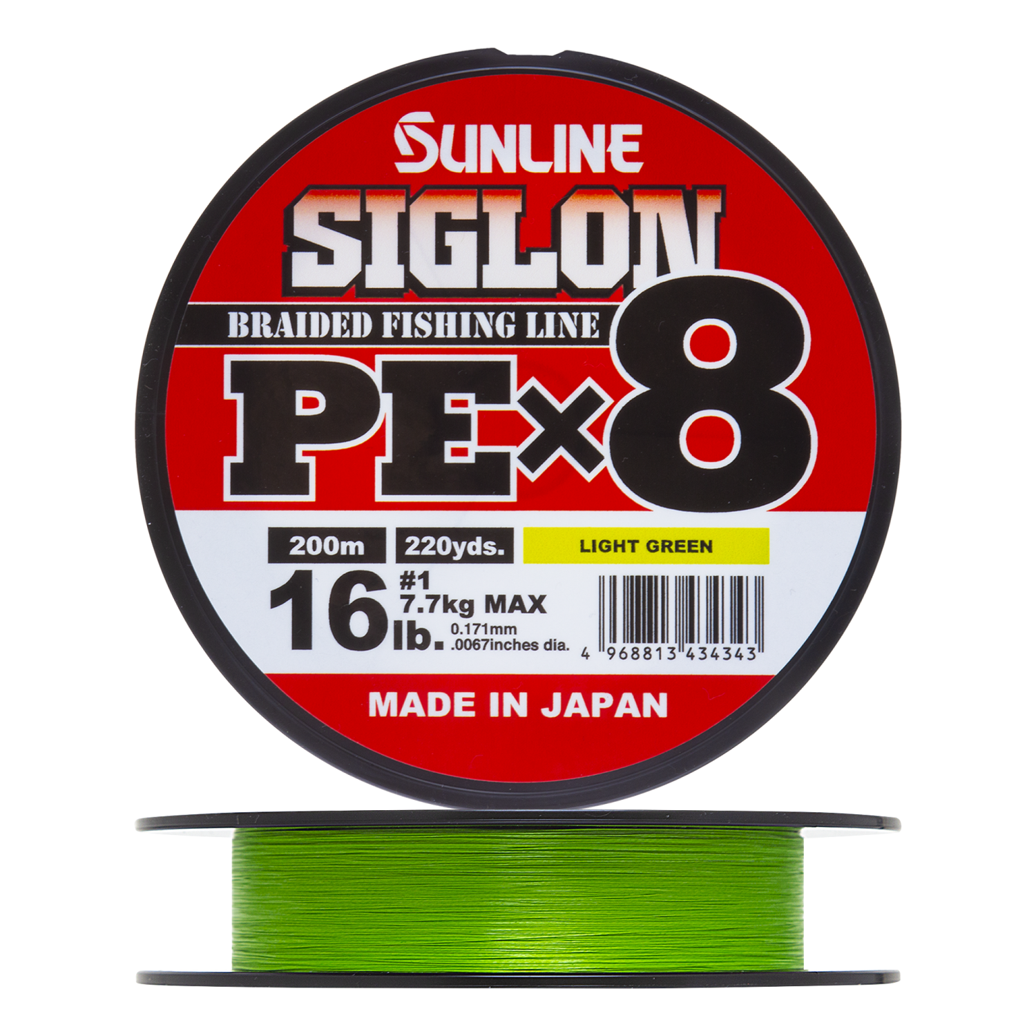 Шнур плетеный Sunline Siglon PE X8 #1,0 0,171мм 200м (light green)