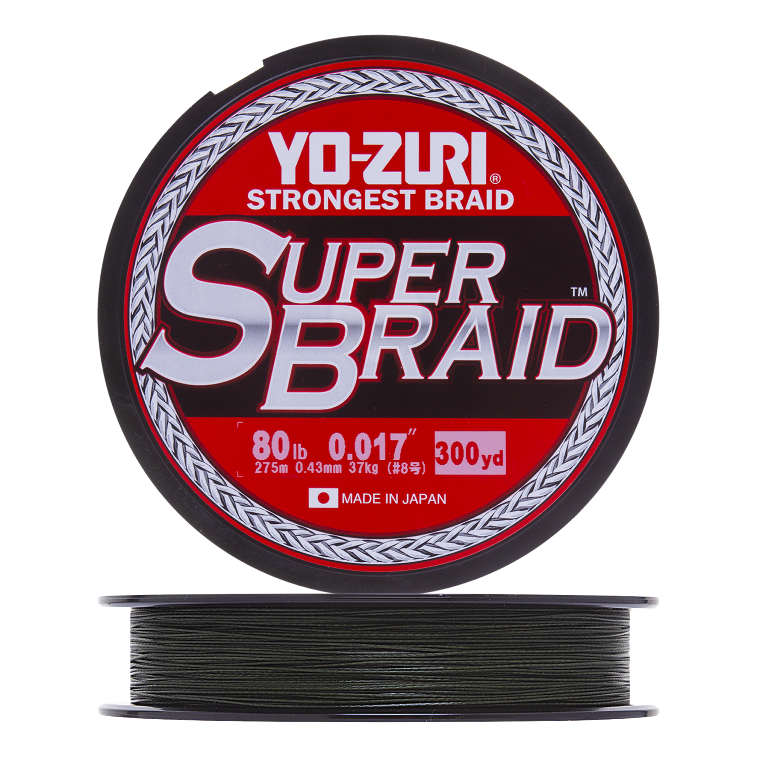 Шнур плетеный Yo-Zuri PE Superbraid 80Lb 0,43мм 270м (dark green)