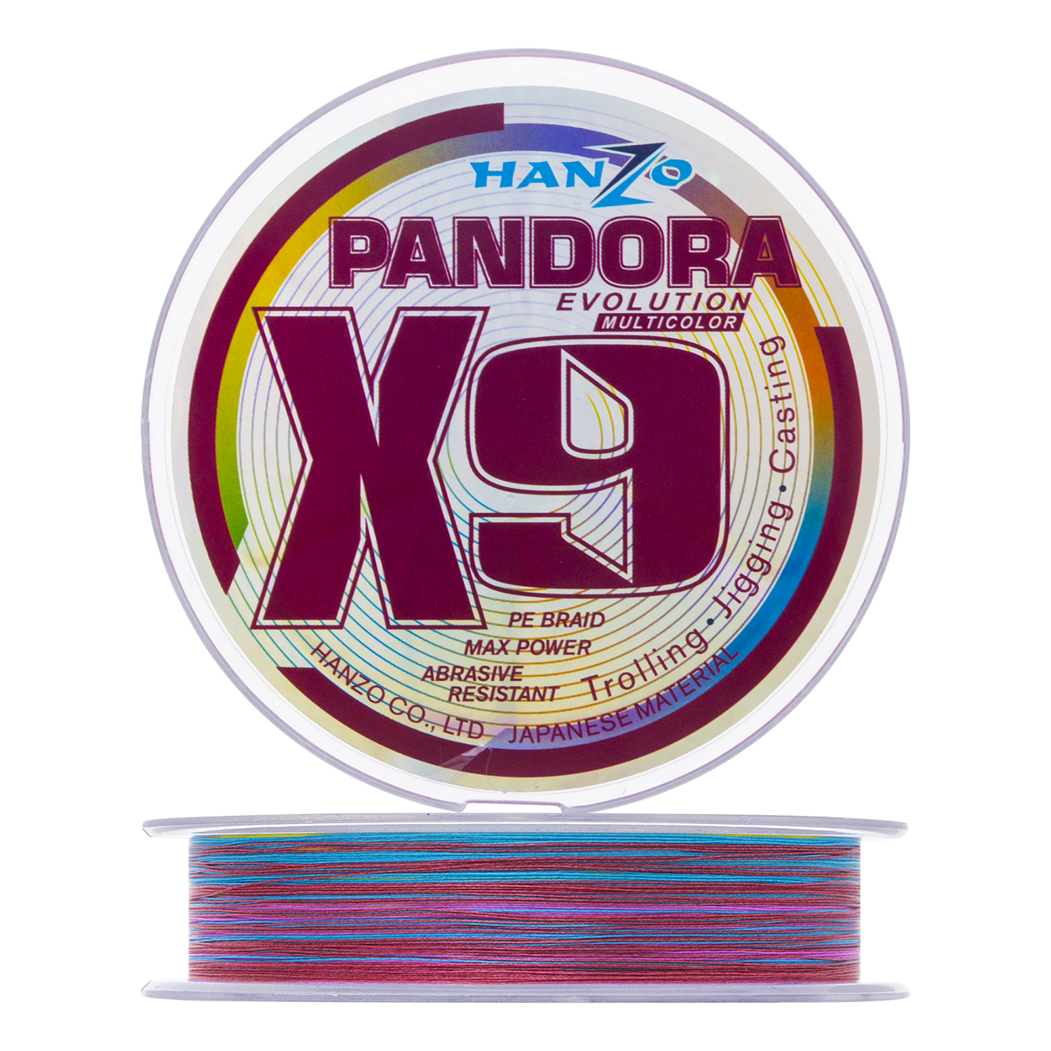 Шнур плетеный Hanzo Pandora Evolution X9 #2,0 0,24мм 150м (multicolor)