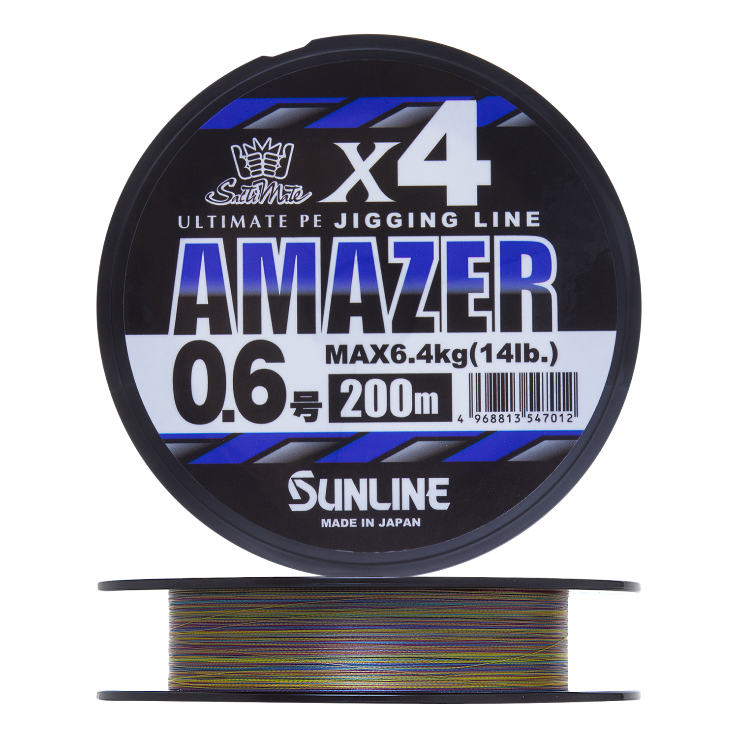 Шнур плетеный Sunline Amazer X4 #0,6 0,128мм 200м (multicolor)