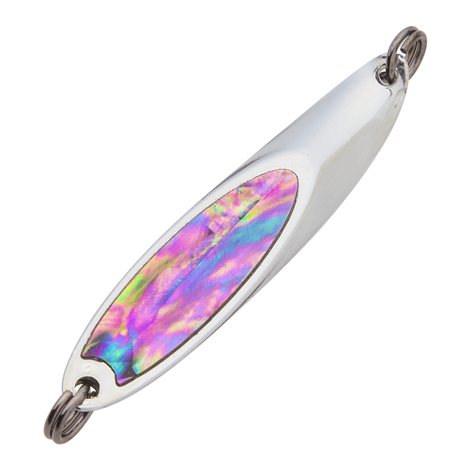 Блесна колеблющаяся Boggy Urizun Spoon Abalone 20гр #Black/Silver