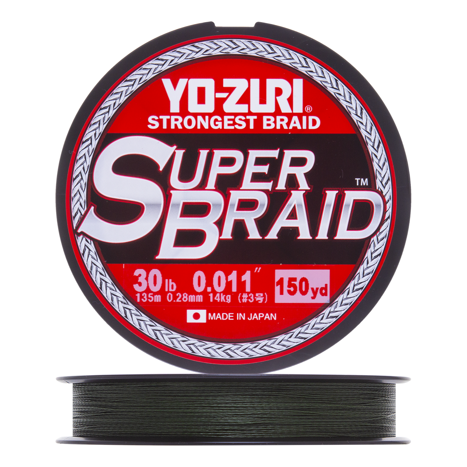 Шнур плетеный Yo-Zuri PE Superbraid 30Lb 0,28мм 135м (dark green)