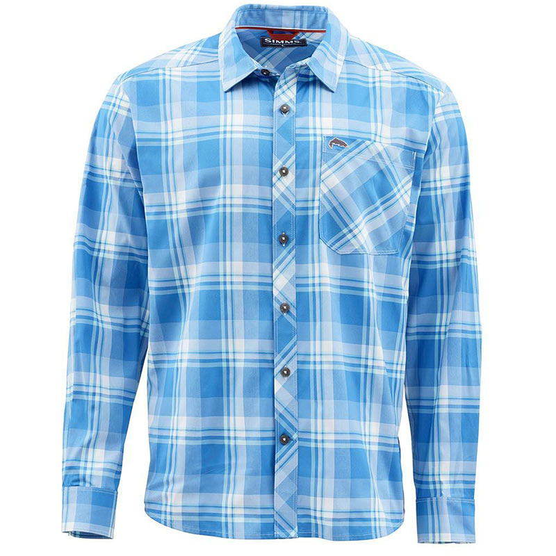 Рубашка Simms Outpost LS Shirt L Pacific Plaid