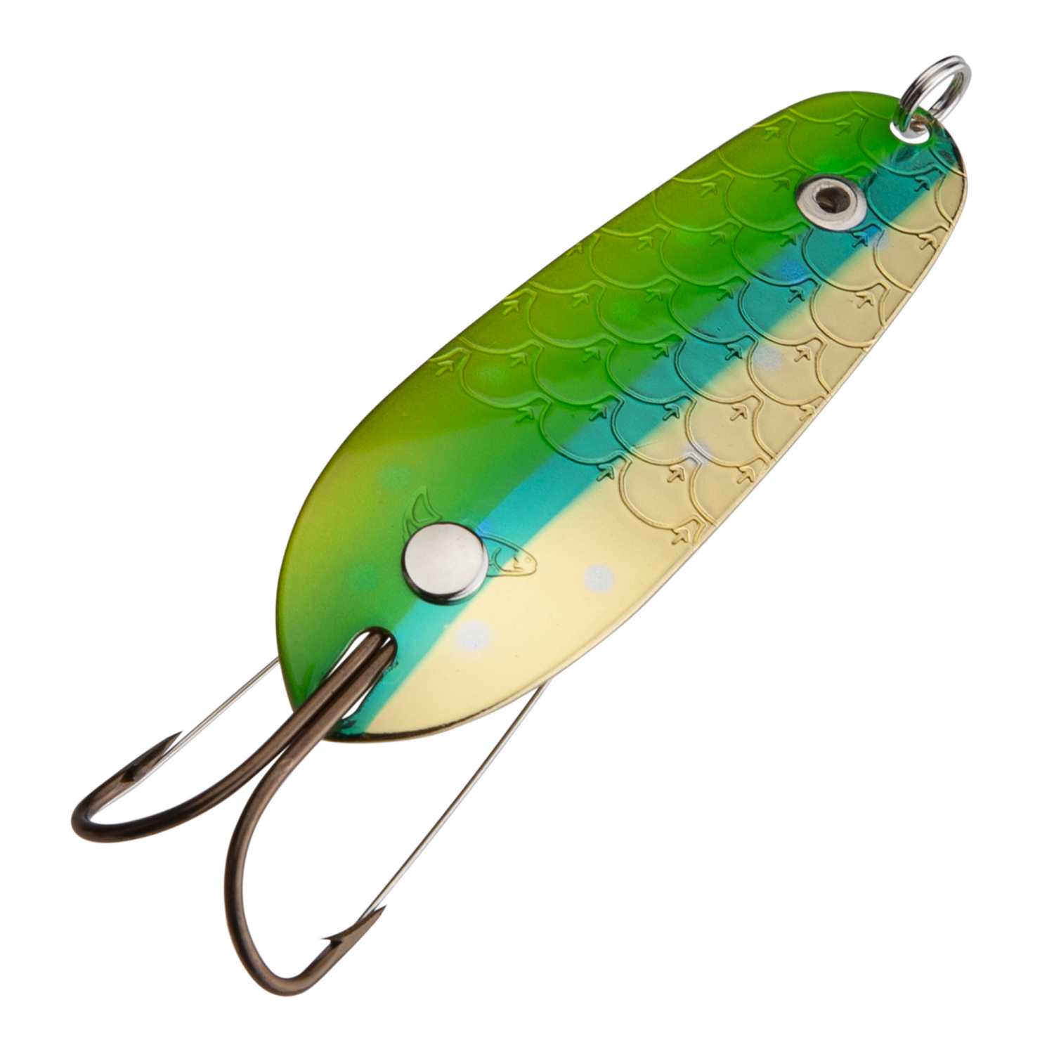 Блесна колеблющаяся Kuusamo Rasanen 10гр 70/10 (незацепляйка) #FYe/GR/BLU/W-B