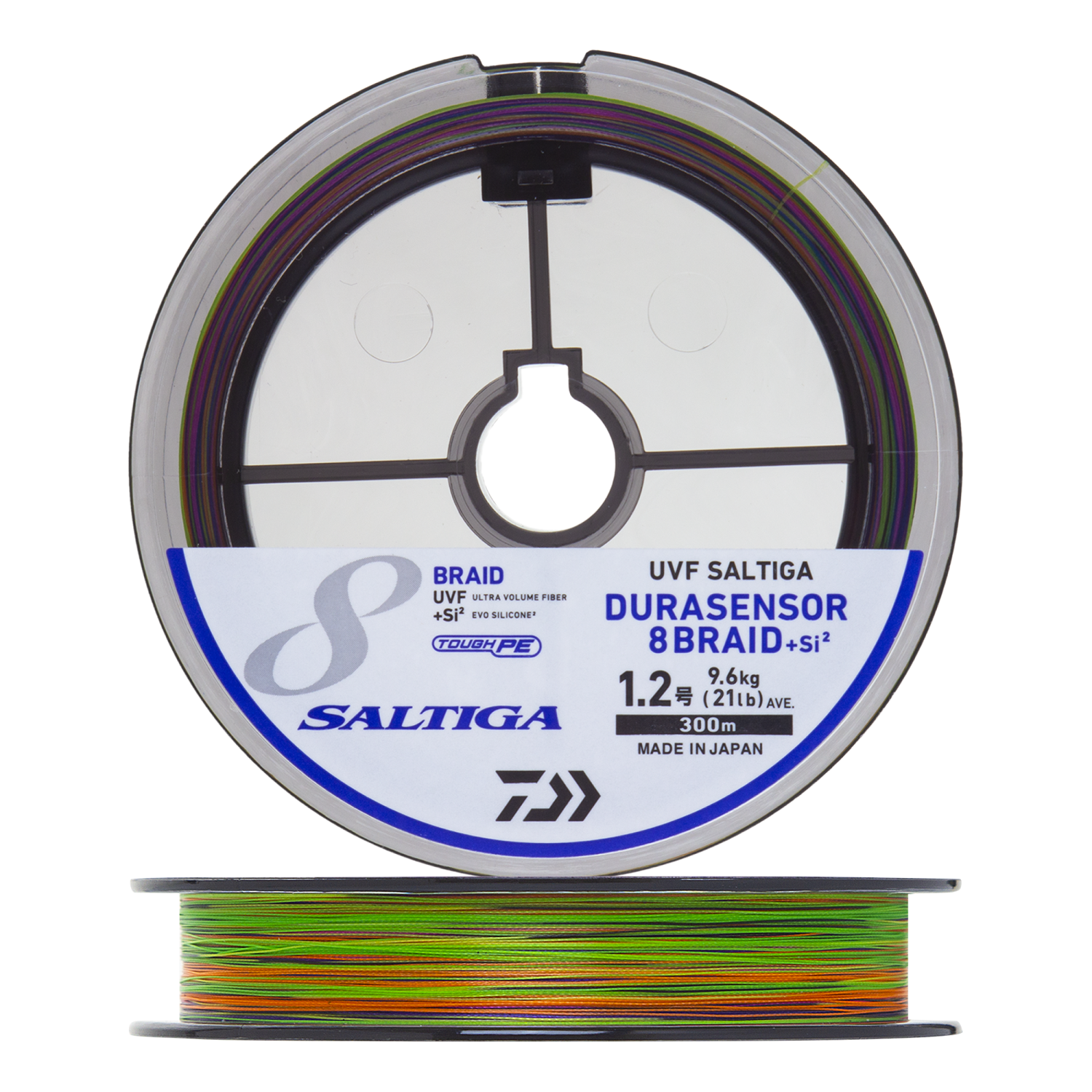 Шнур плетеный Daiwa UVF PE Saltiga DuraSensor X8 +Si2 #1,2 0,185мм 300м (multicolor)