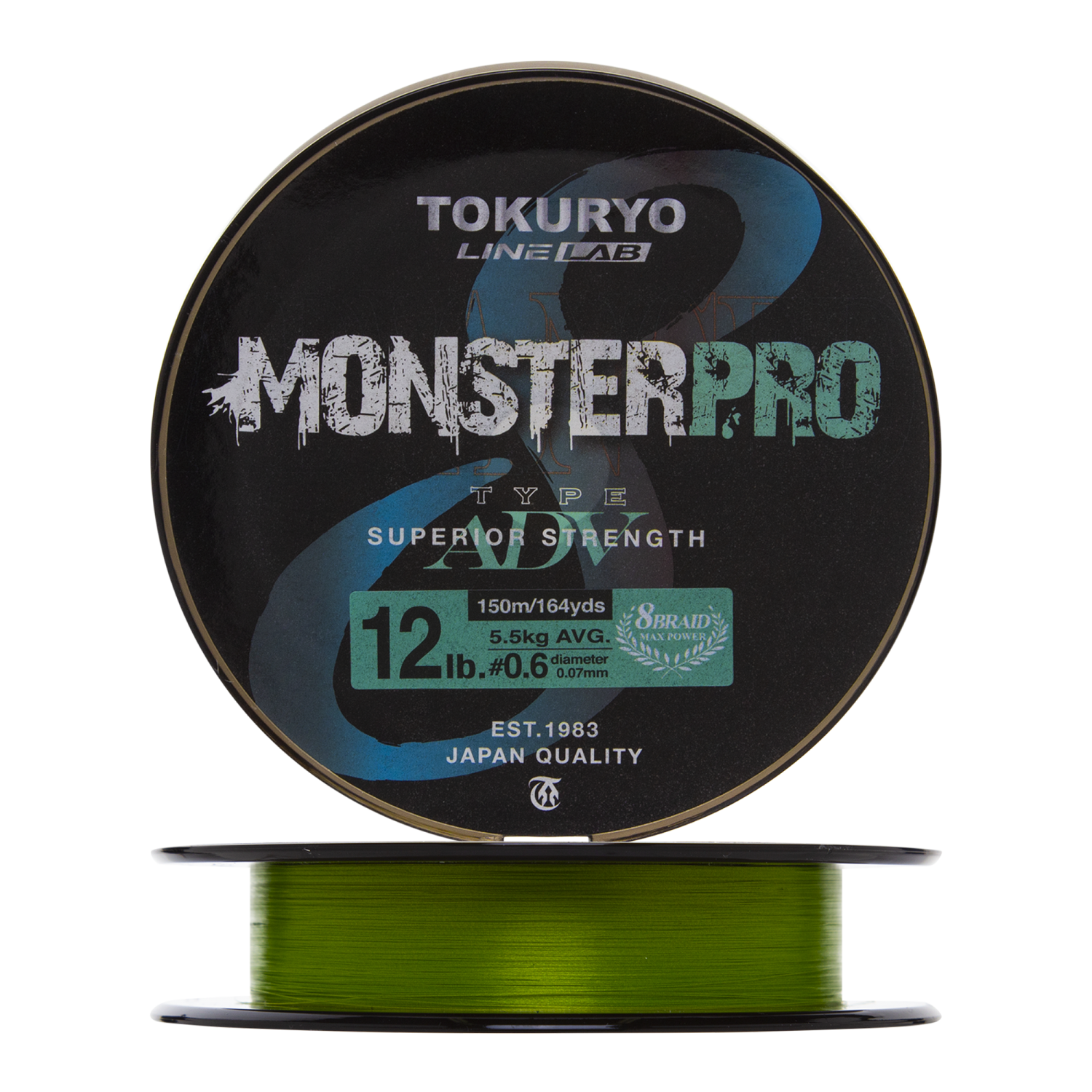 Шнур плетеный Tokuryo MonsterPro X8 PE #0,6 0,07мм 150м (light green)