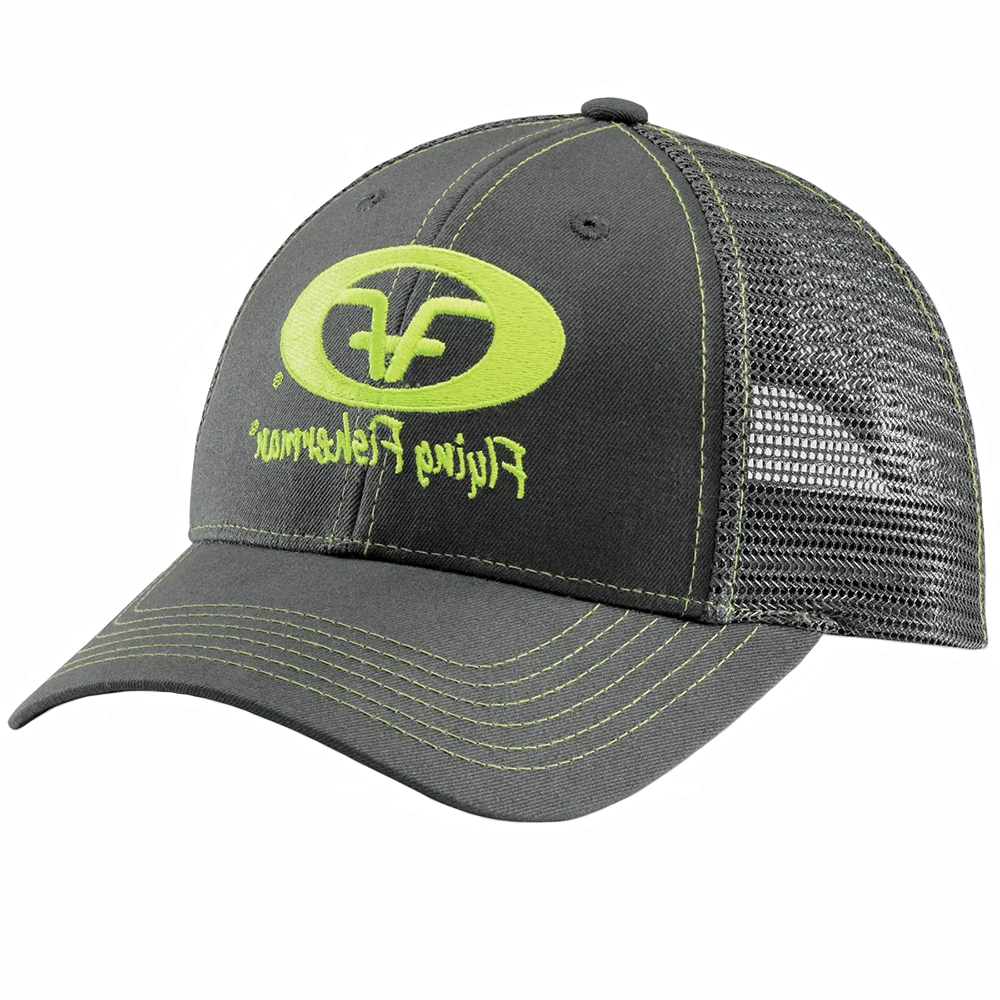 Бейсболка Flying Fisherman Neon Blue Logo Trucker Hat Graphite