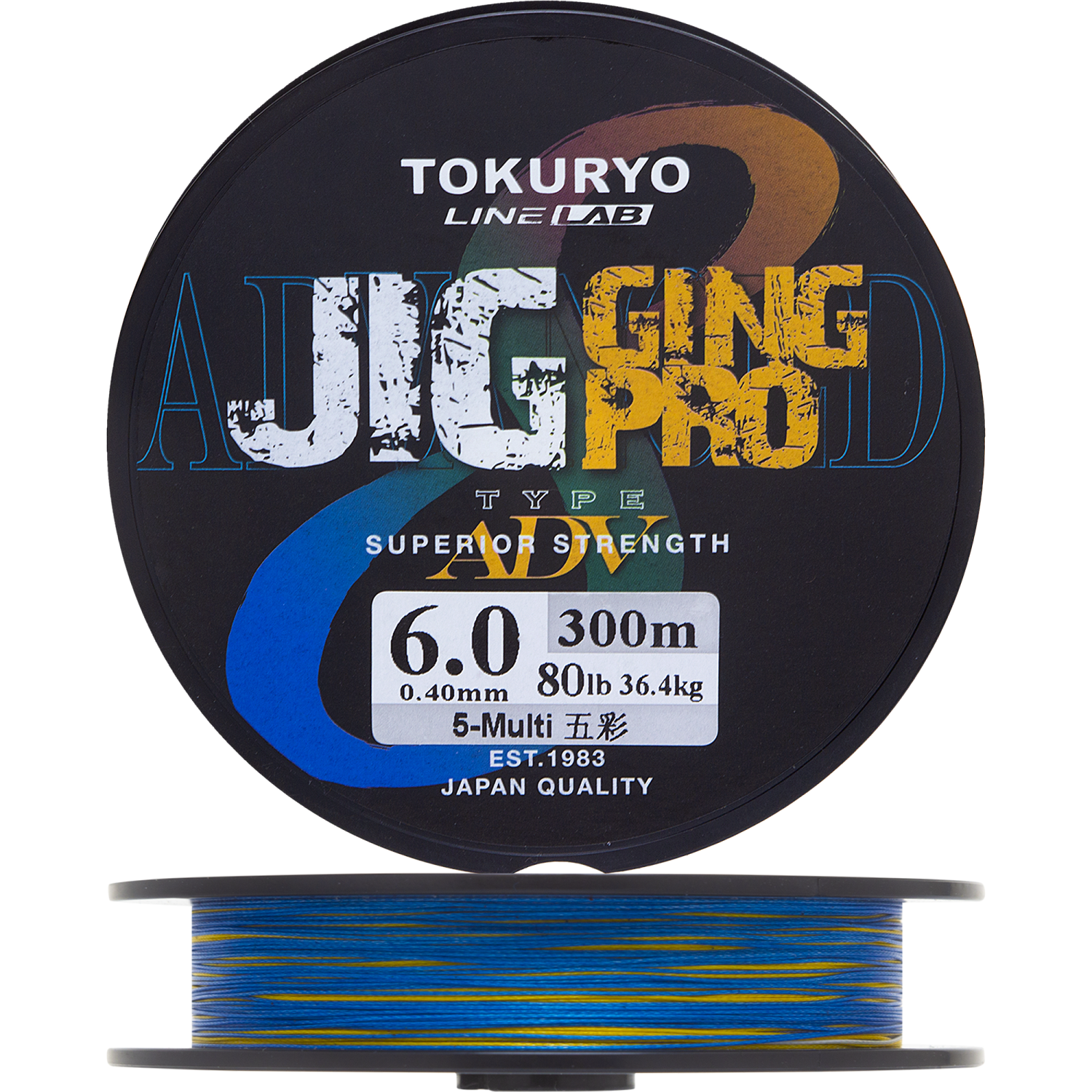 Шнур плетеный Tokuryo JiggingPro X8 PE #6,0 0,40мм 300м (5color)