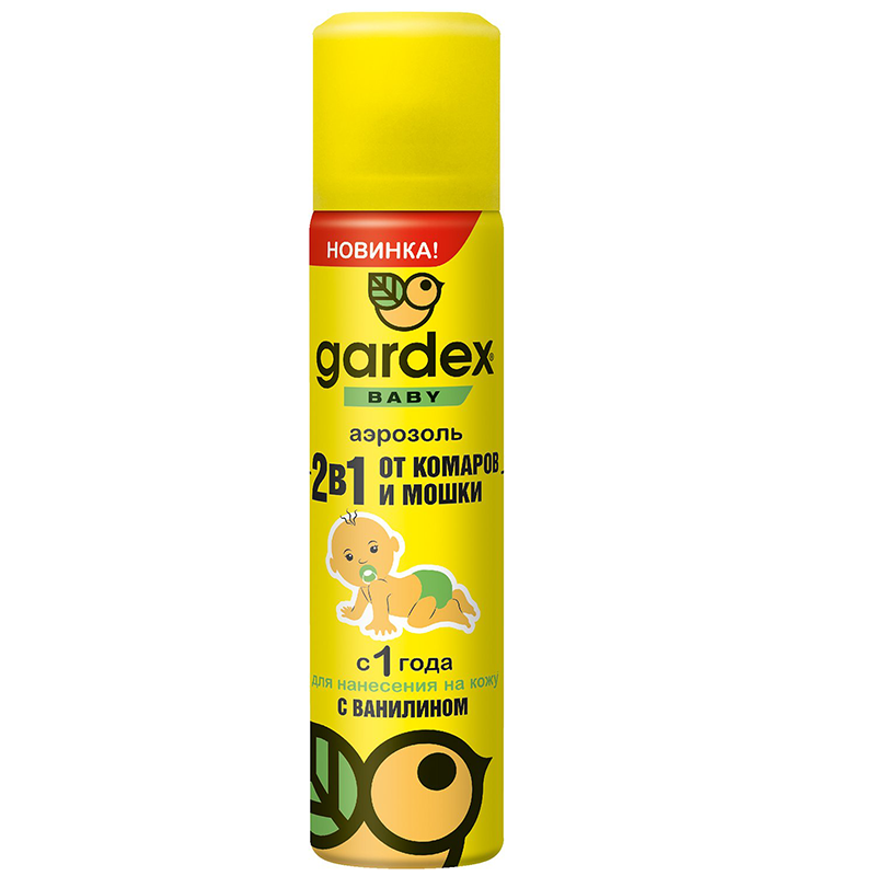 Аэрозоль Gardex Baby от комаров и мошки для детей от 1 года 80мл