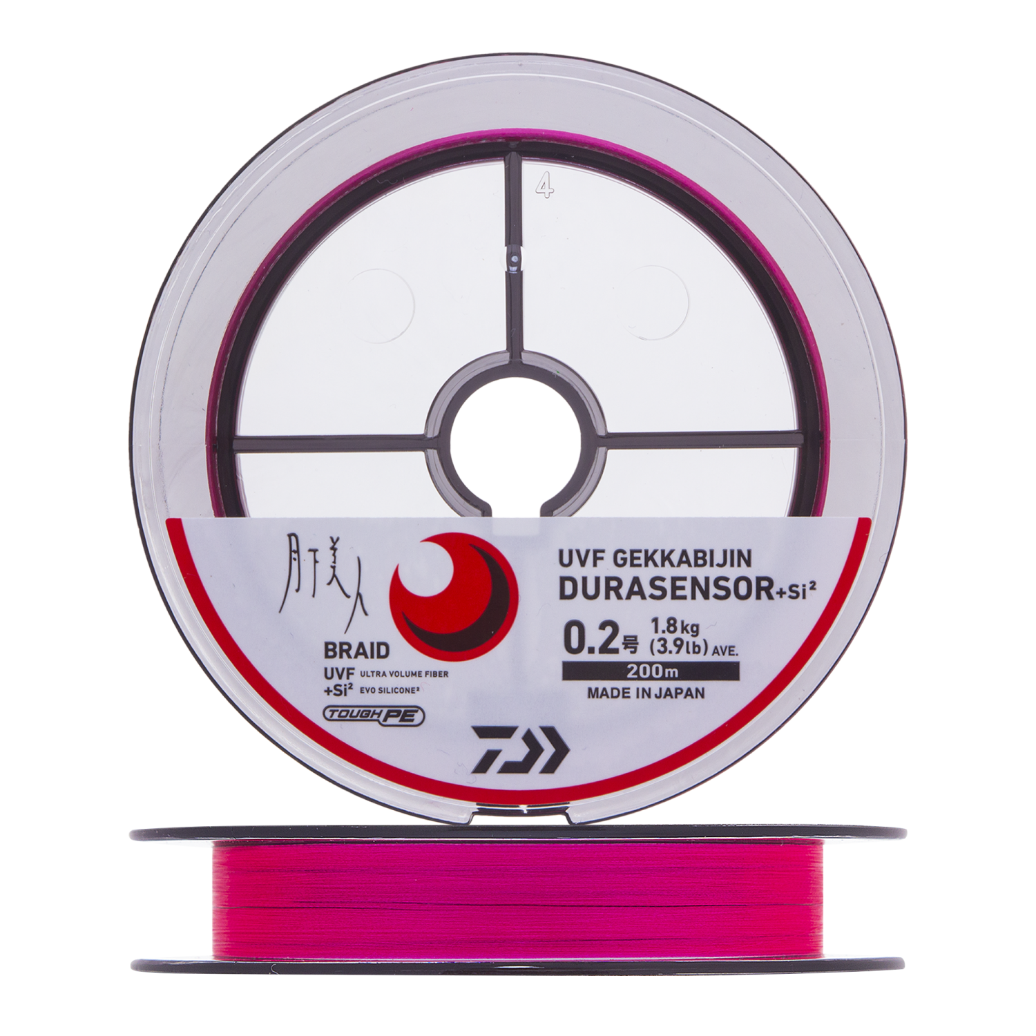 Шнур плетеный Daiwa UVF Gekkabijin DuraSensor +Si2 #0,2 0,074мм 200м (sakura pink)