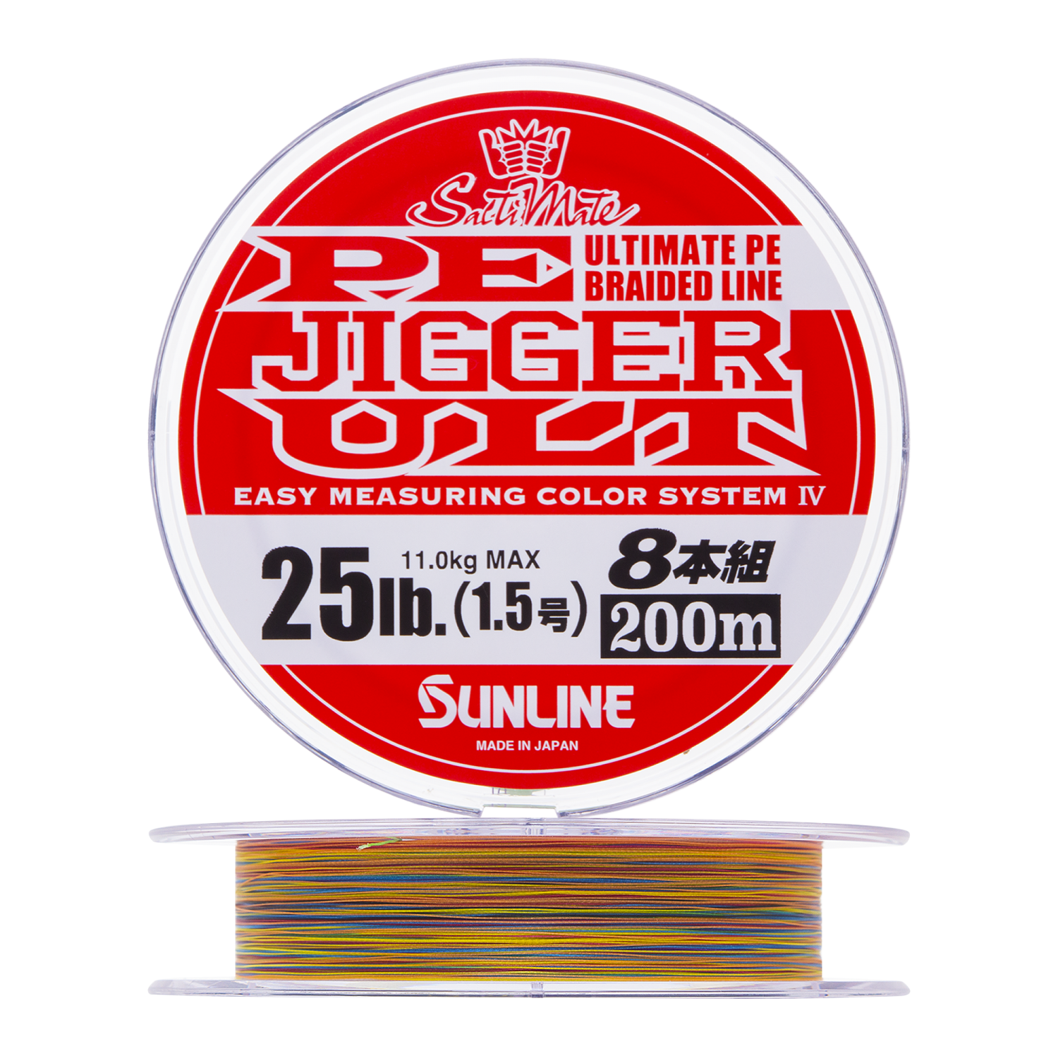 Шнур плетеный Sunline Pe Jigger Ult 8 braid #1,5 0,205мм 200м (multicolor)