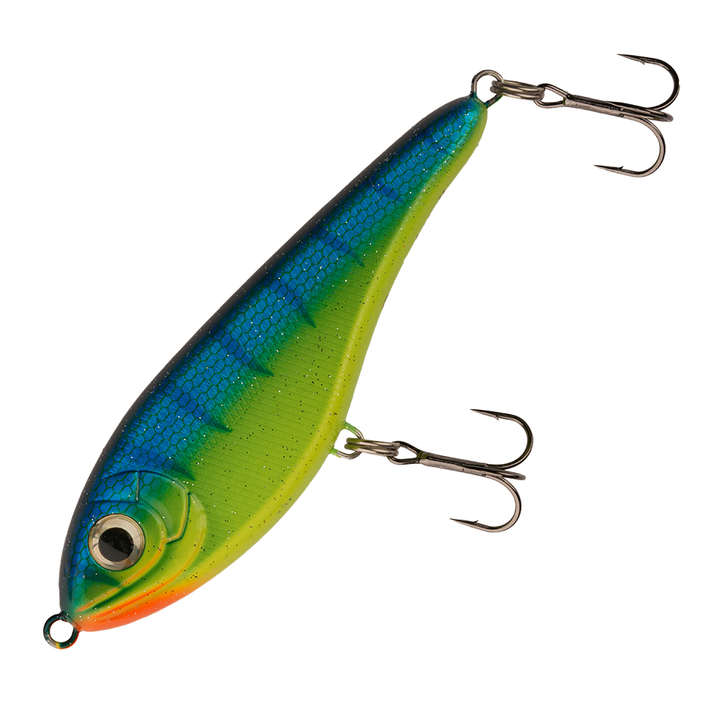 Джеркбейт Strike Pro Buster Jerk II Shallow Runner 120 #C063F Blue-Yellow Tiger Sparkles