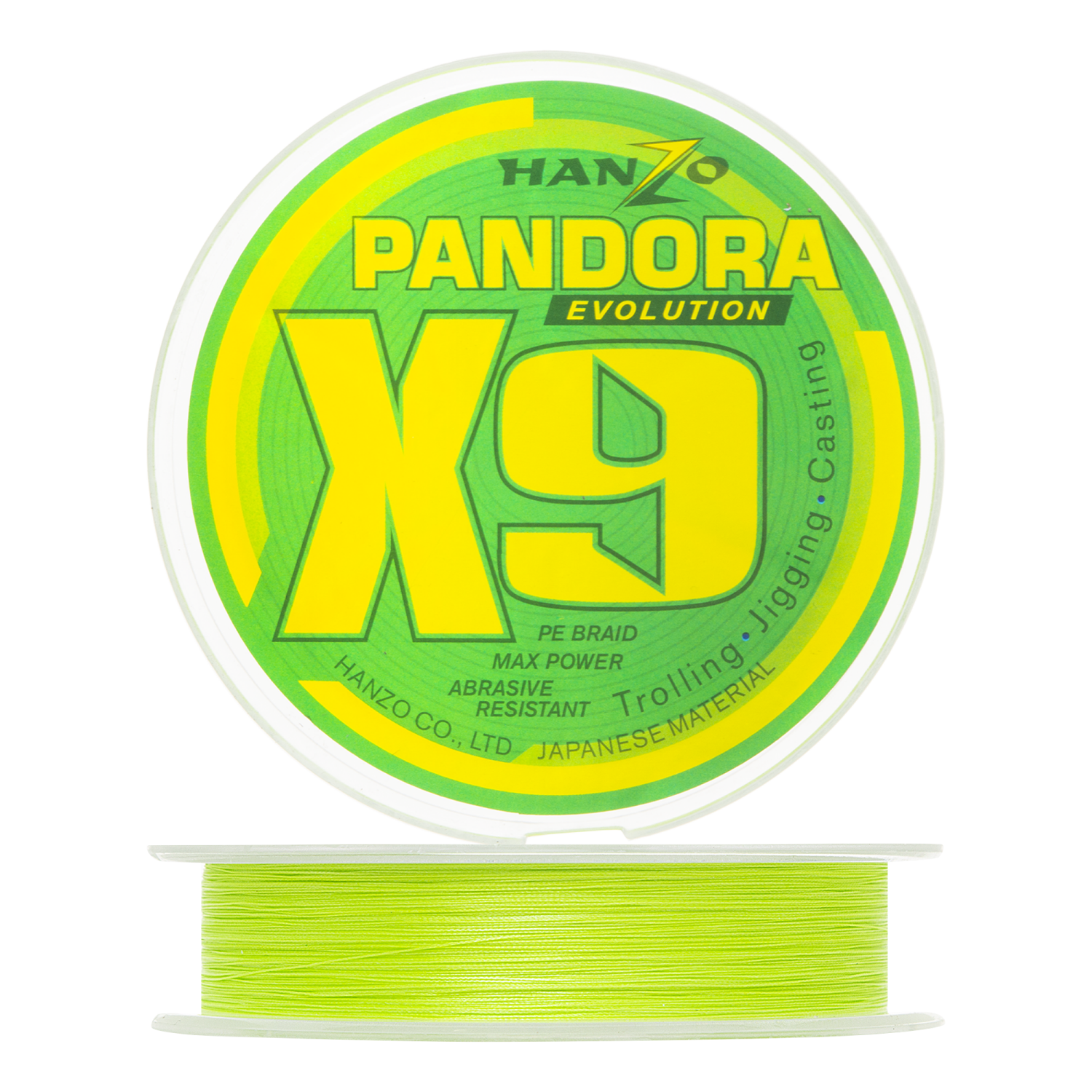 Шнур плетеный Hanzo Pandora Evolution X9 #1,2 0,19мм 150м 150м (green)