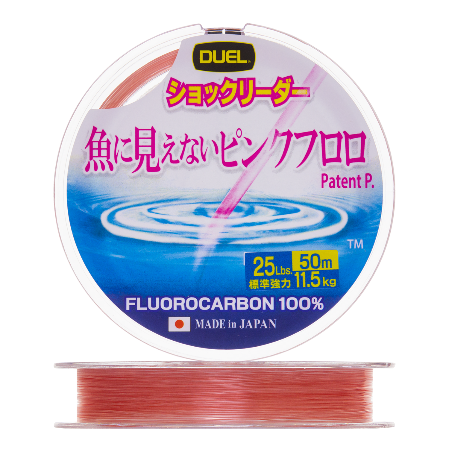 Флюорокарбон Duel Pink Fluorocarbon Fish Cannot See 25Lb 0,435мм 50м (stealthpink)